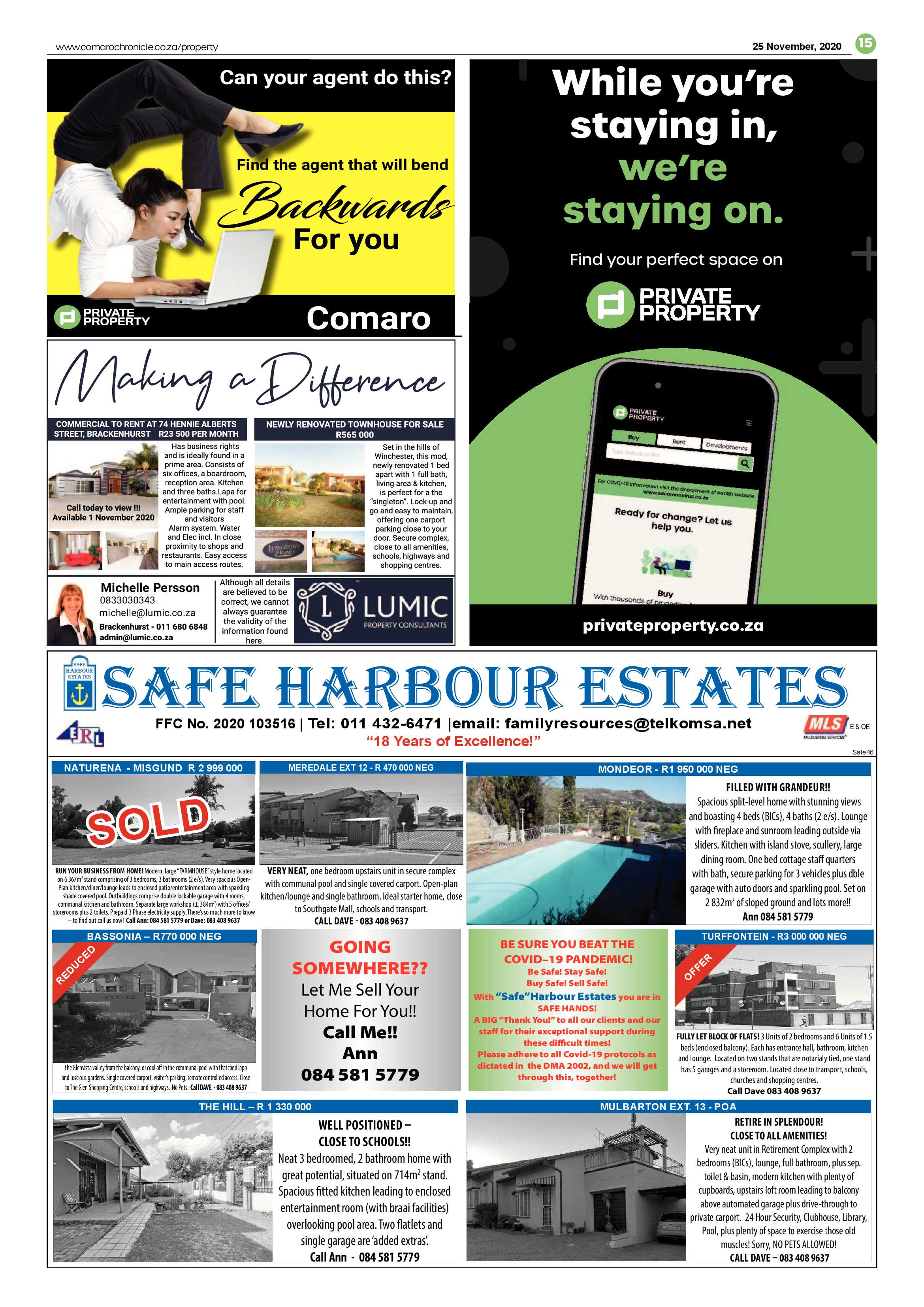 Comaro Chronicle 25 November  2020 page 15