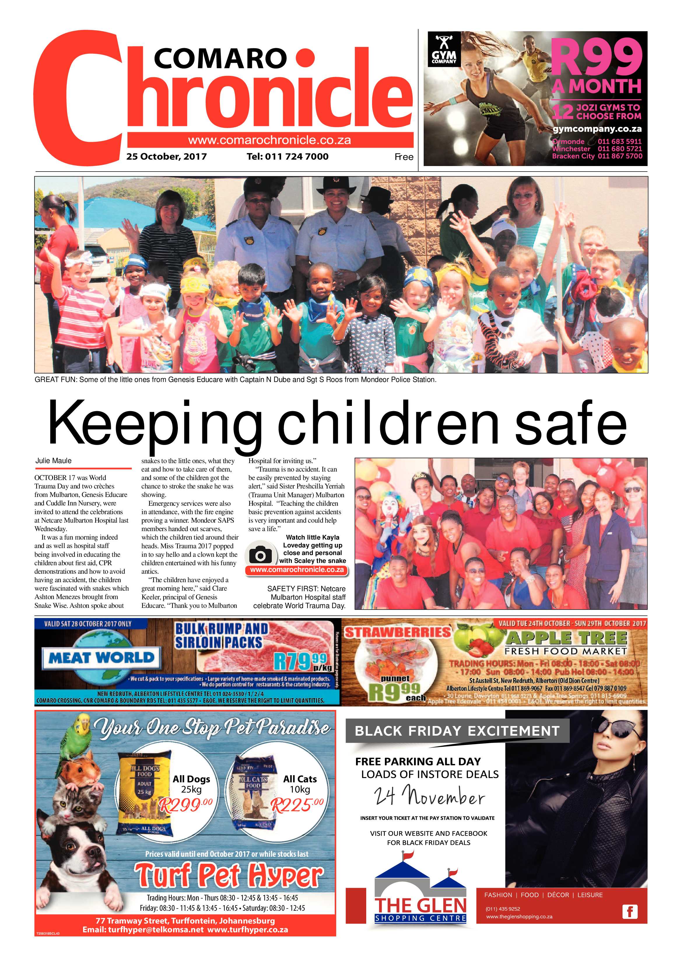 Comaro Chronicle 25 October 2017 page 1