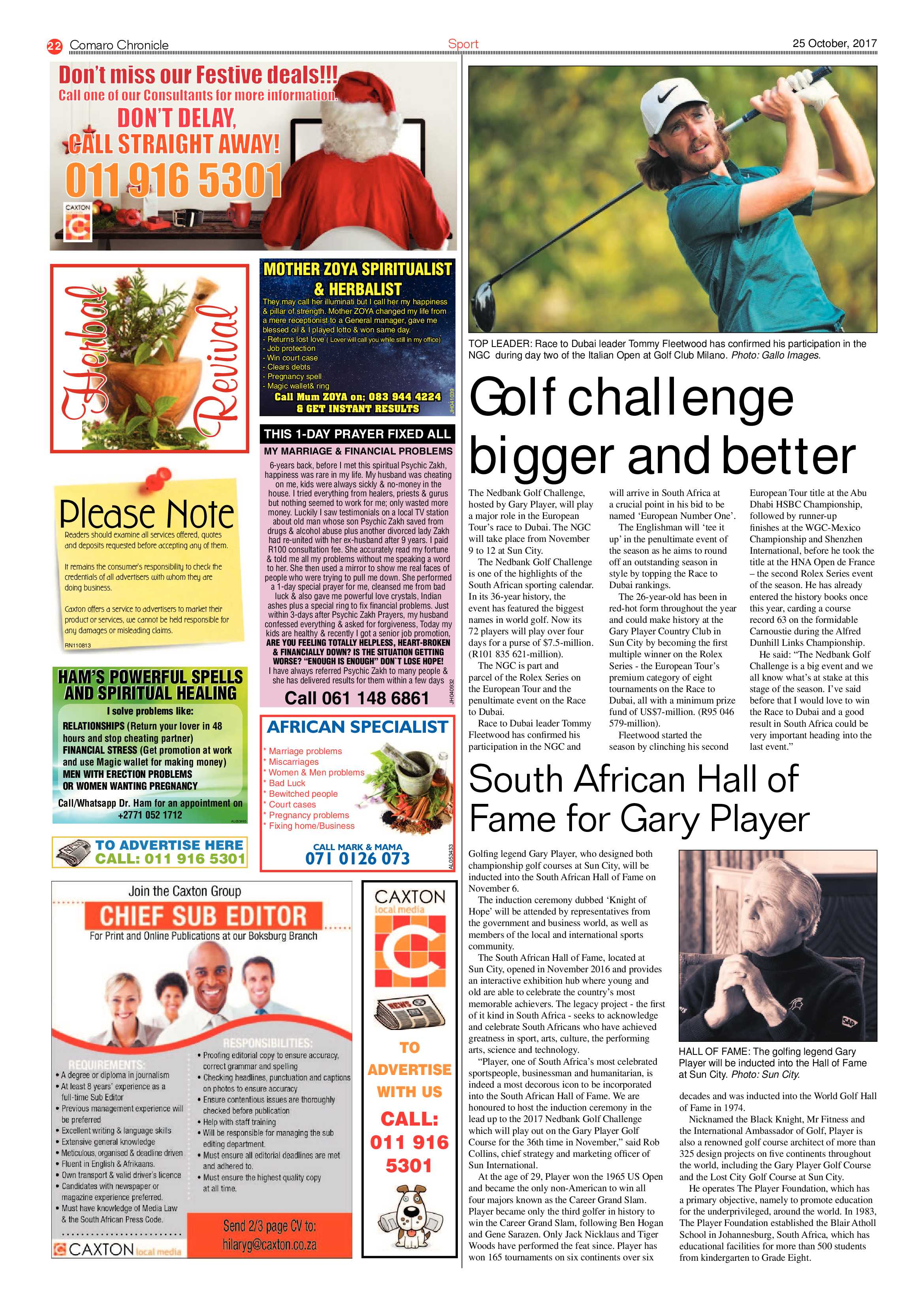 Comaro Chronicle 25 October 2017 page 22