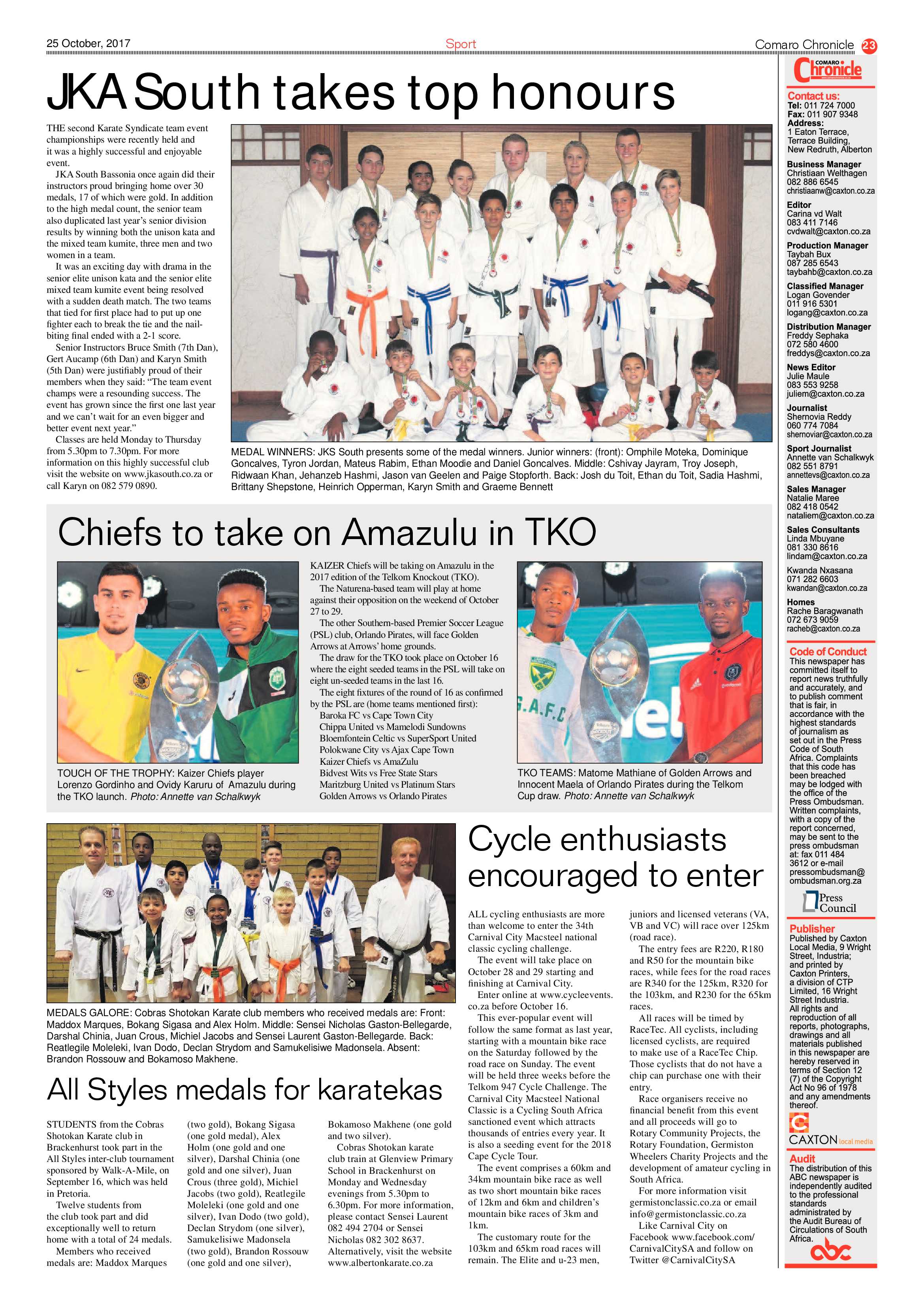 Comaro Chronicle 25 October 2017 page 23