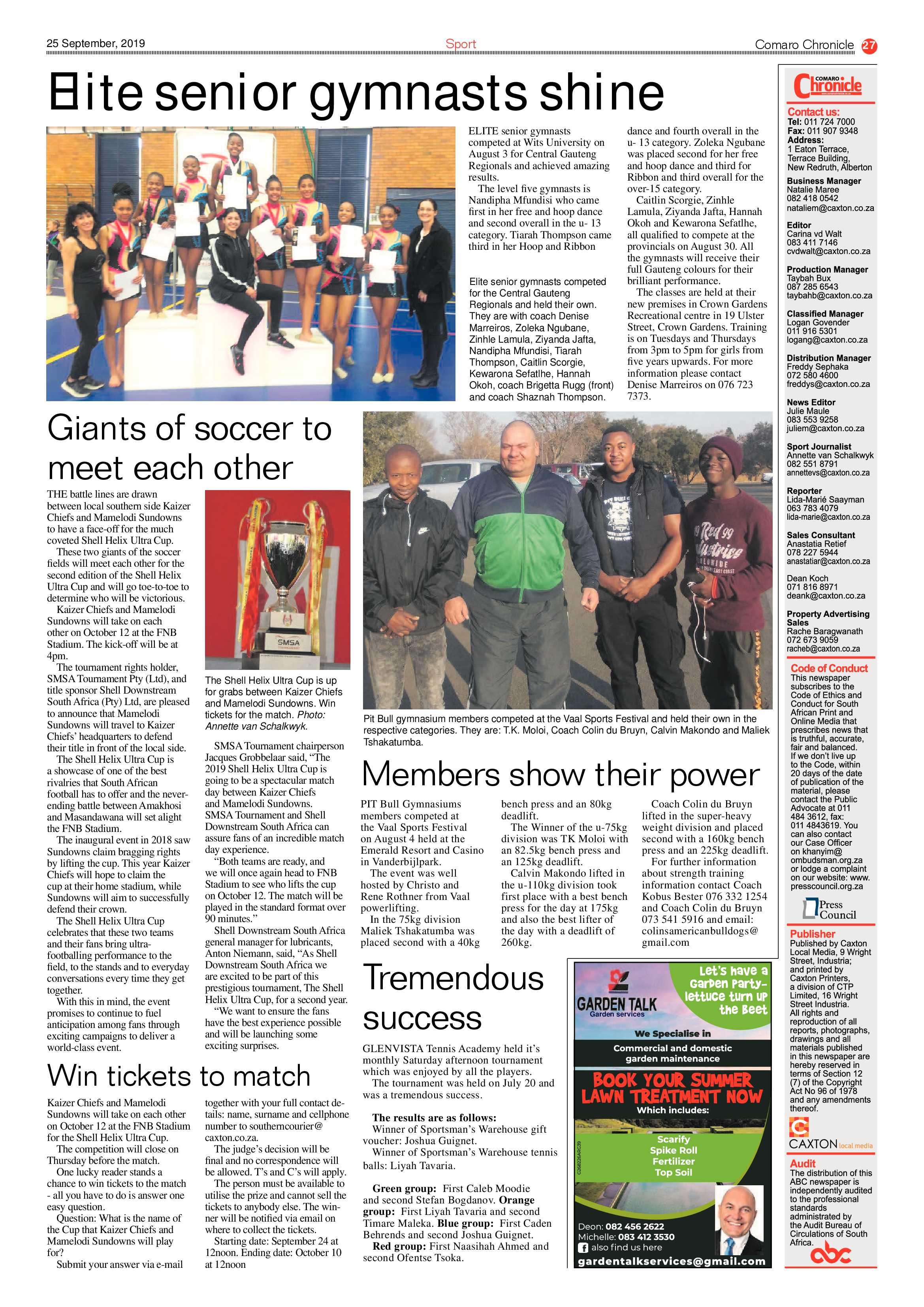 Comaro Chronicle 25 September 2019 page 27