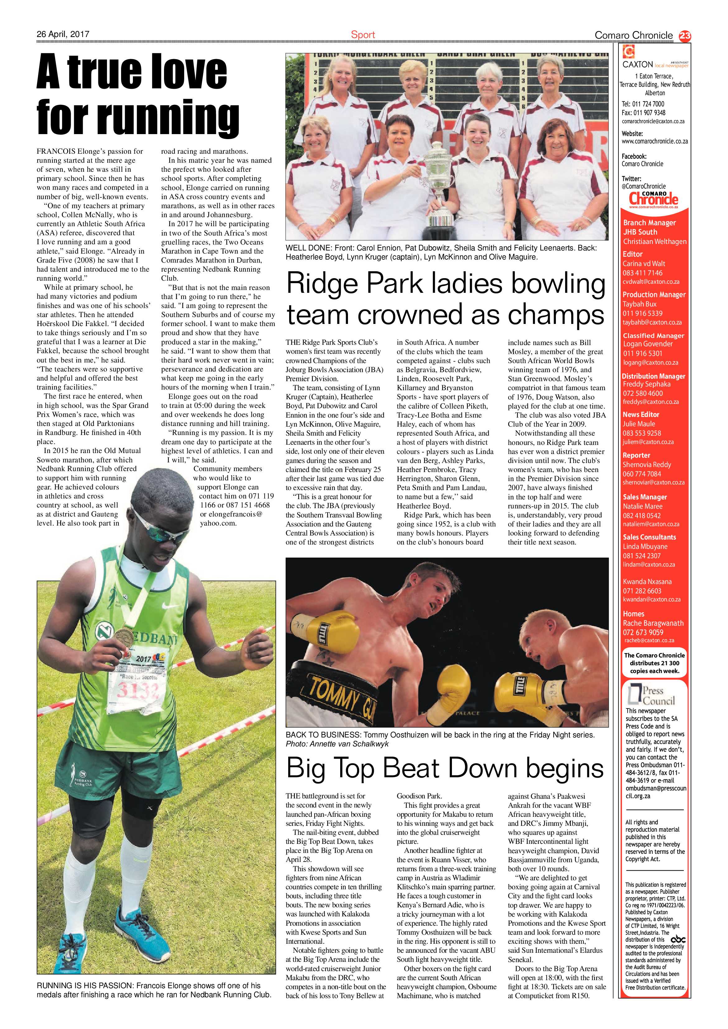 Comaro Chronicle 26 April 2017 page 23