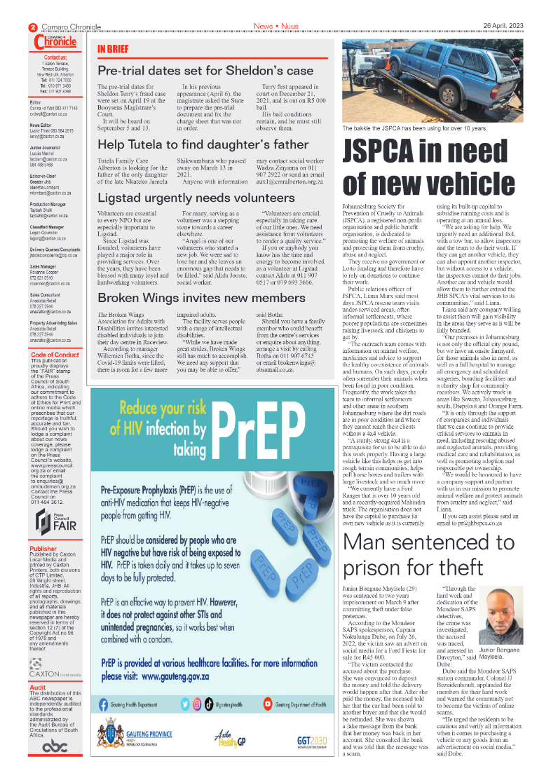 Comaro Chronicle 26 April 2023 page 2