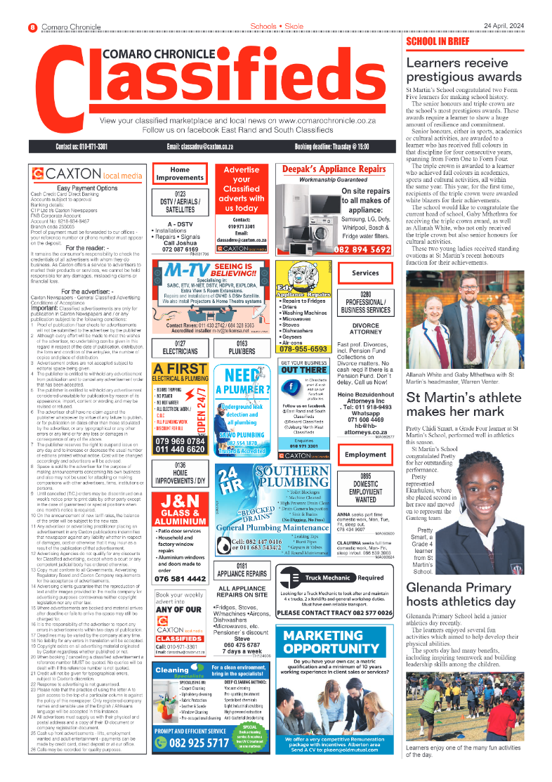 Comaro Chronicle 26 April 2024 page 10