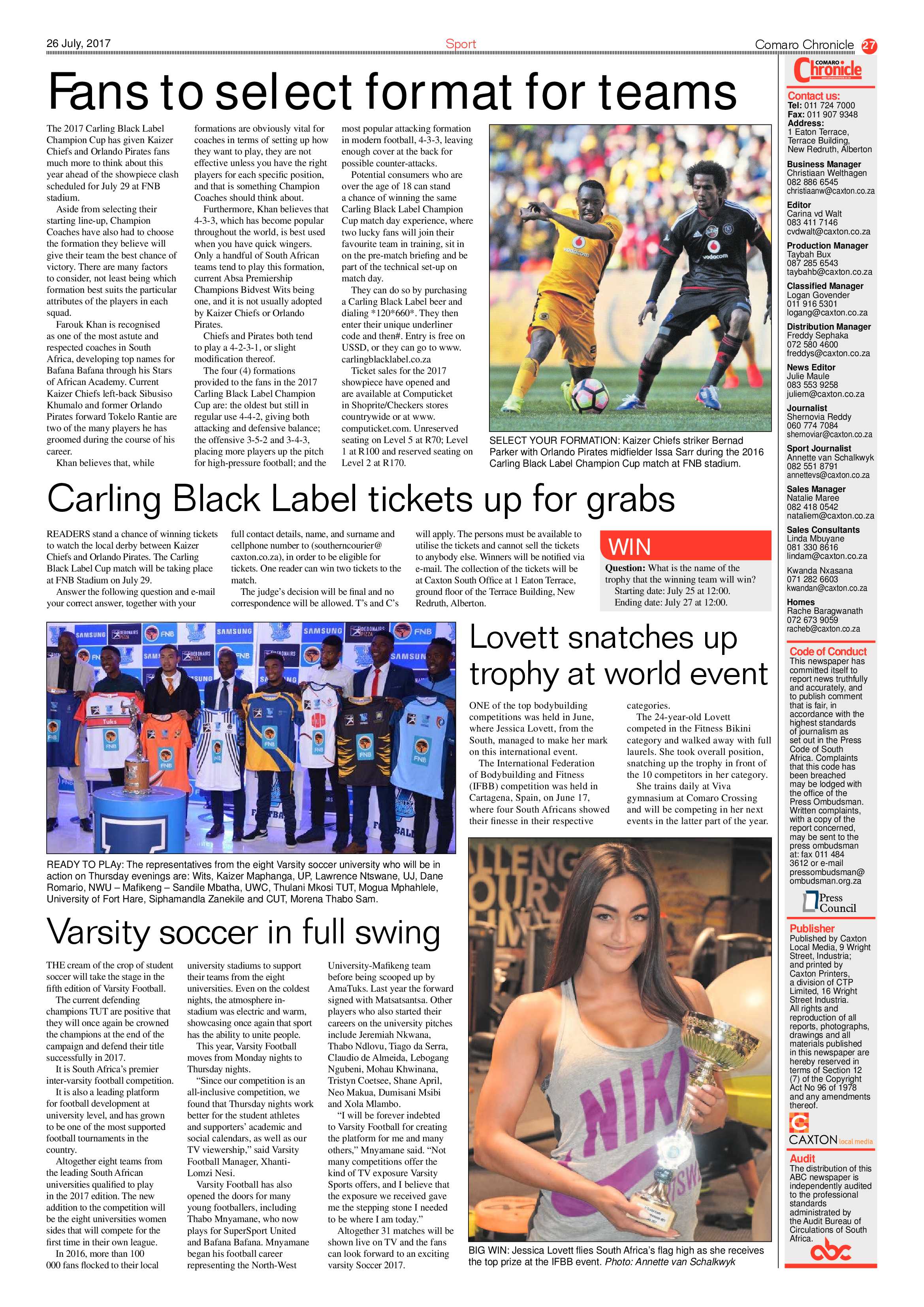 Comaro Chronicle 26 July 2017 page 27