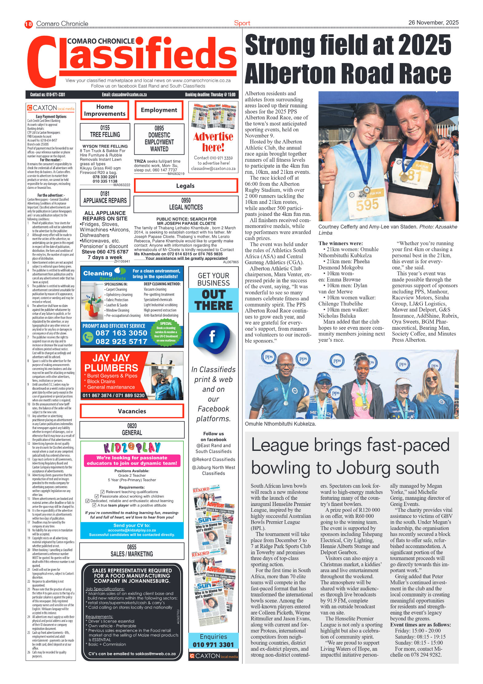 Comaro Chronicle 26 November 2025 page 20