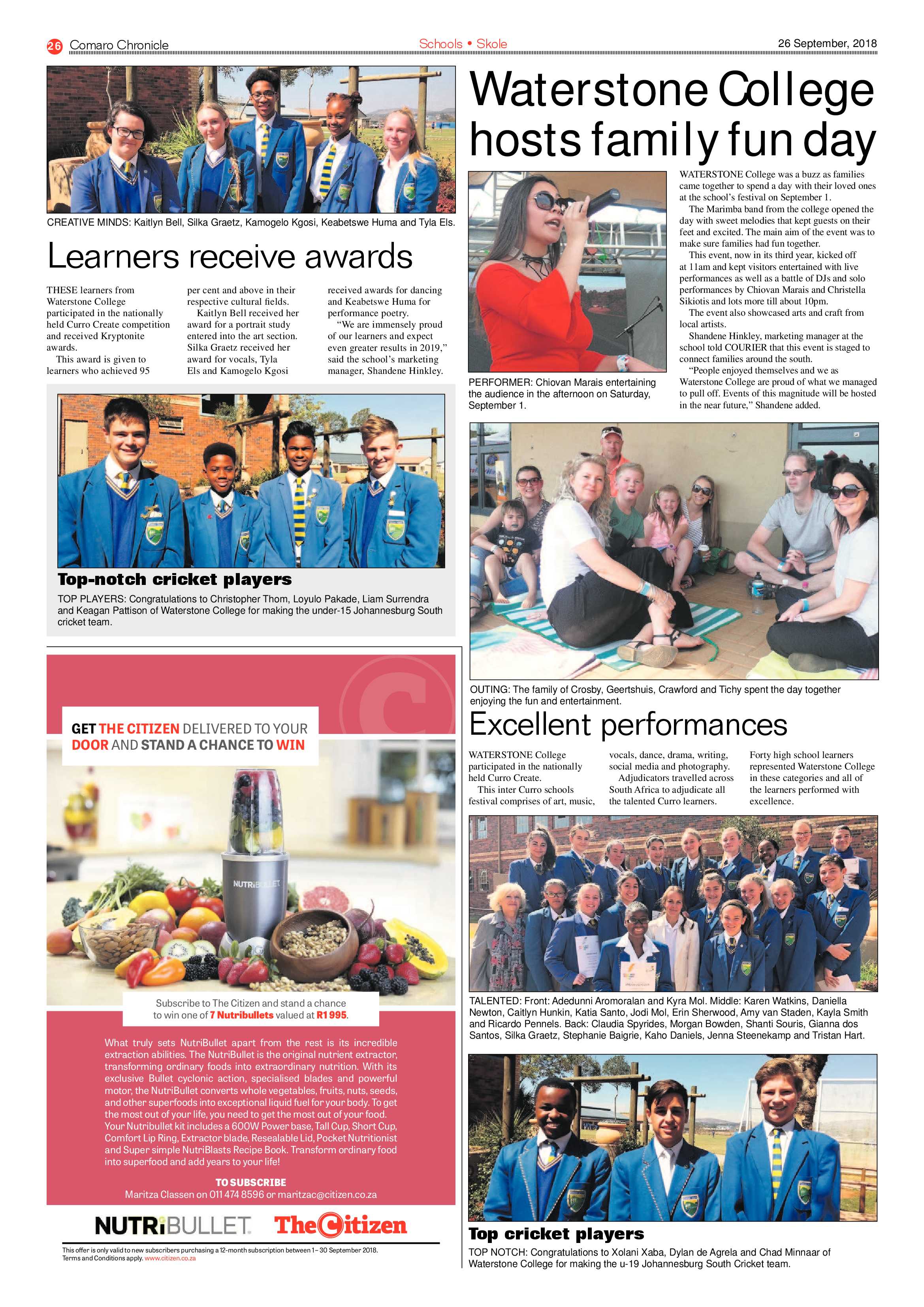 Comaro Chronicle 26 September 2018 page 26