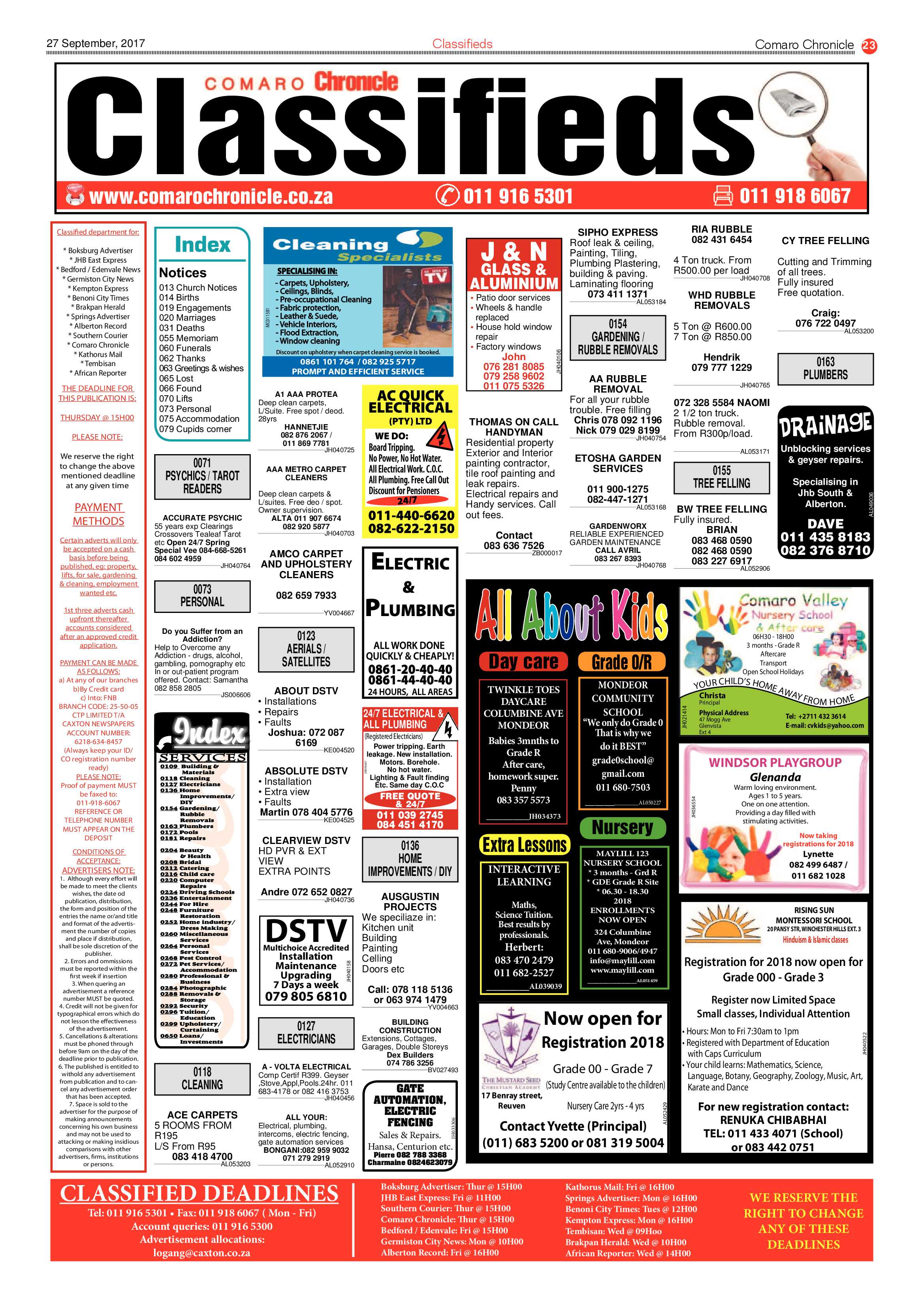 Comaro Chronicle 27 September 2017 page 23