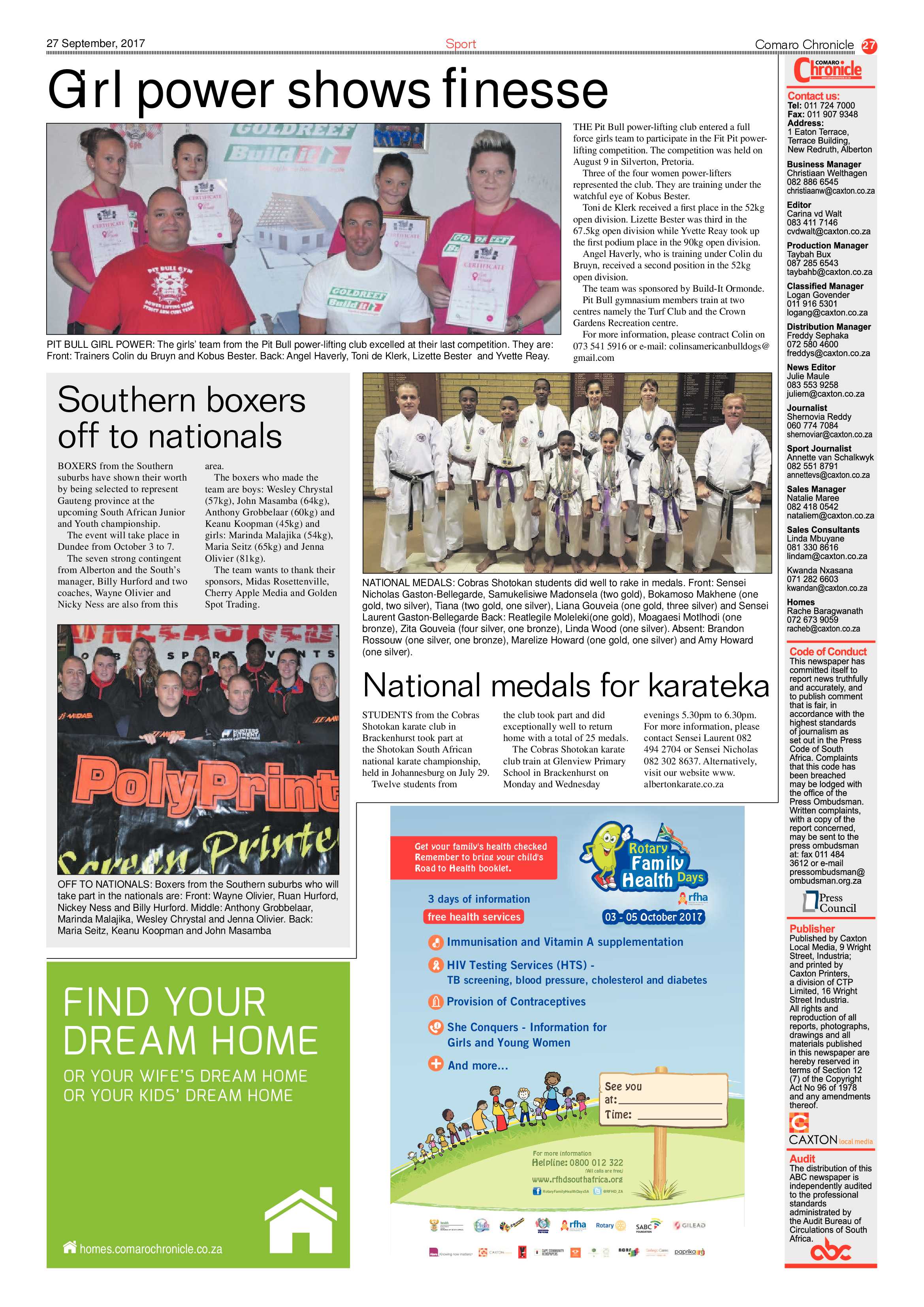 Comaro Chronicle 27 September 2017 page 27