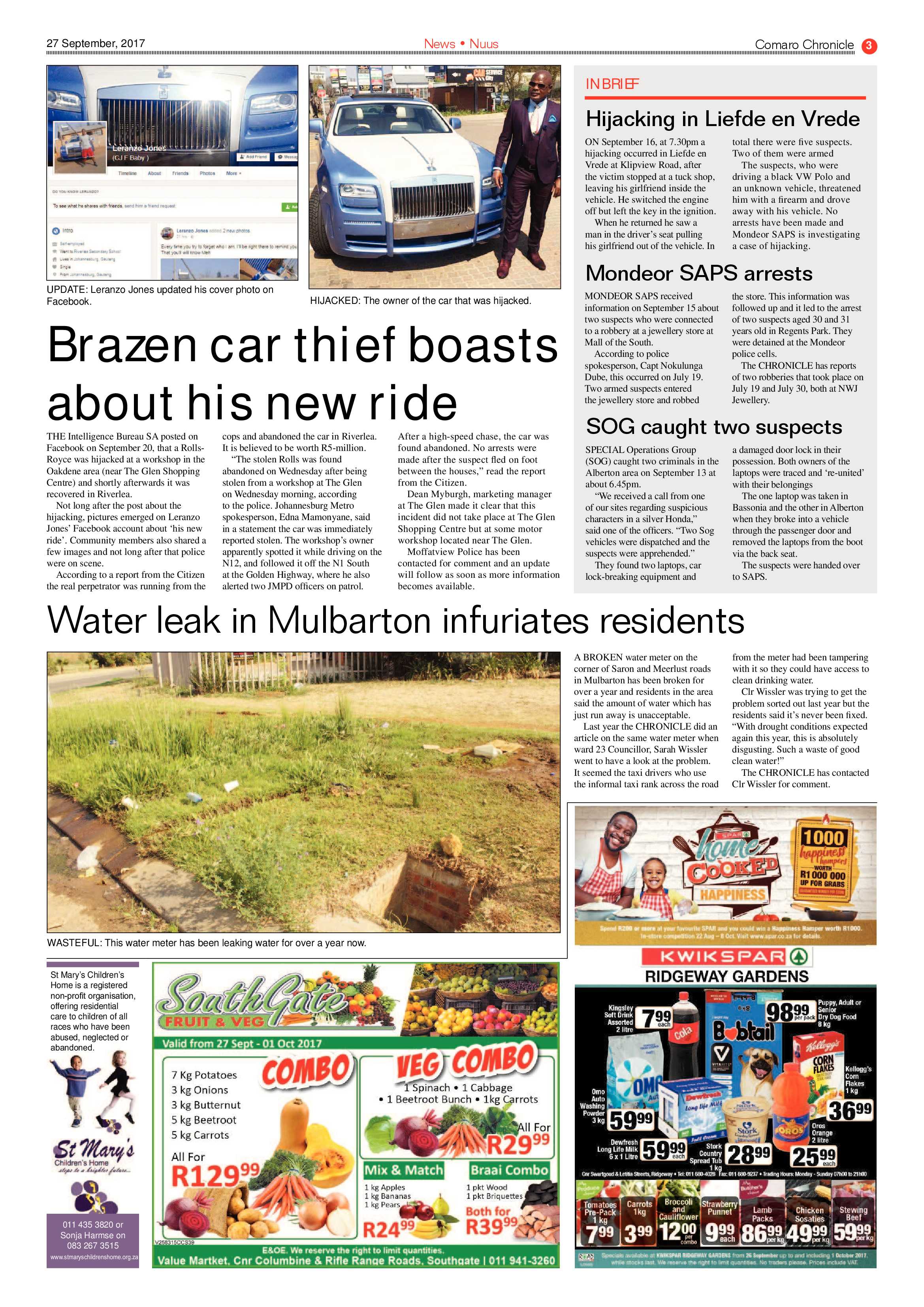Comaro Chronicle 27 September 2017 page 3