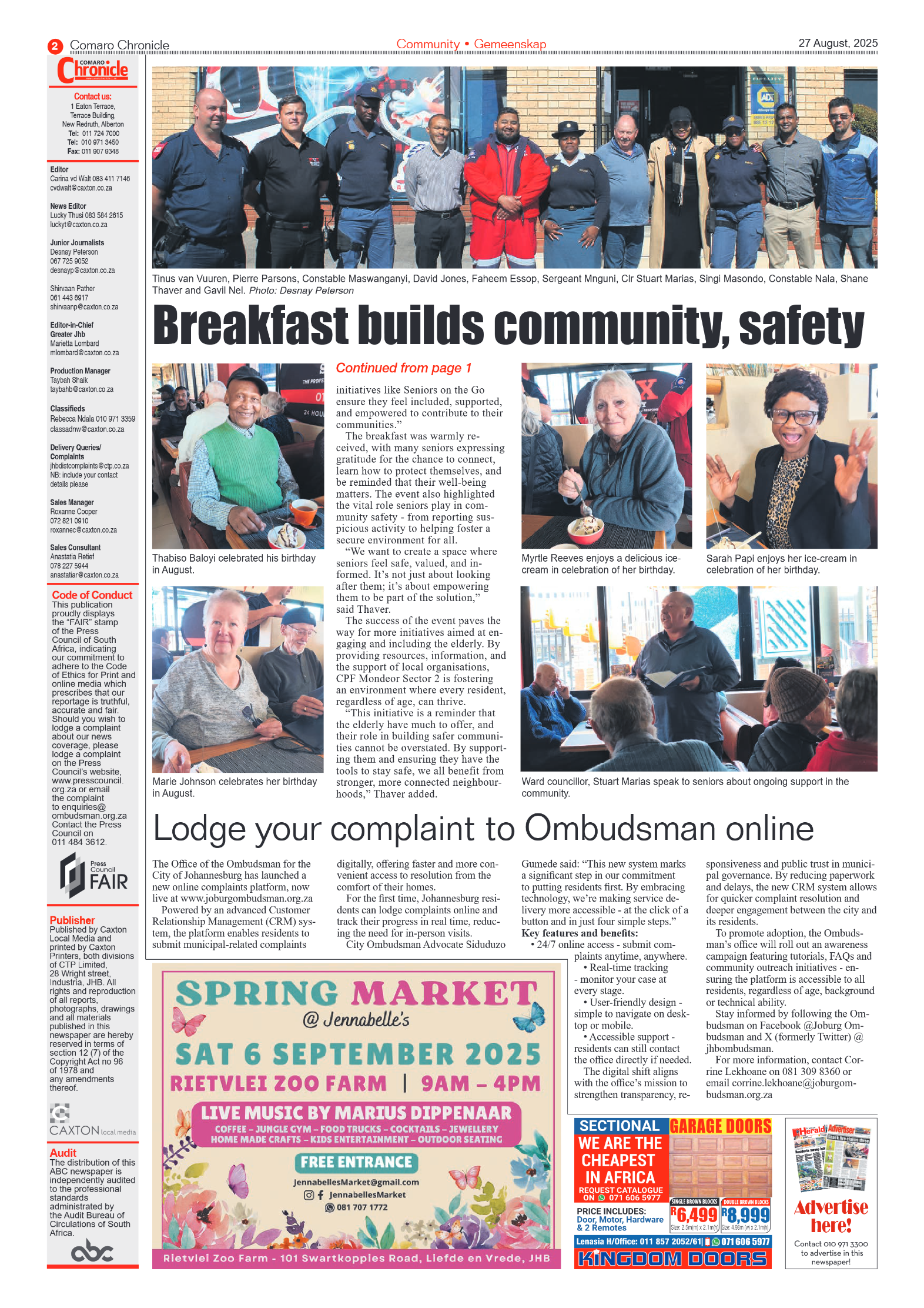 Comaro Chronicle 27 August 2025 page 2
