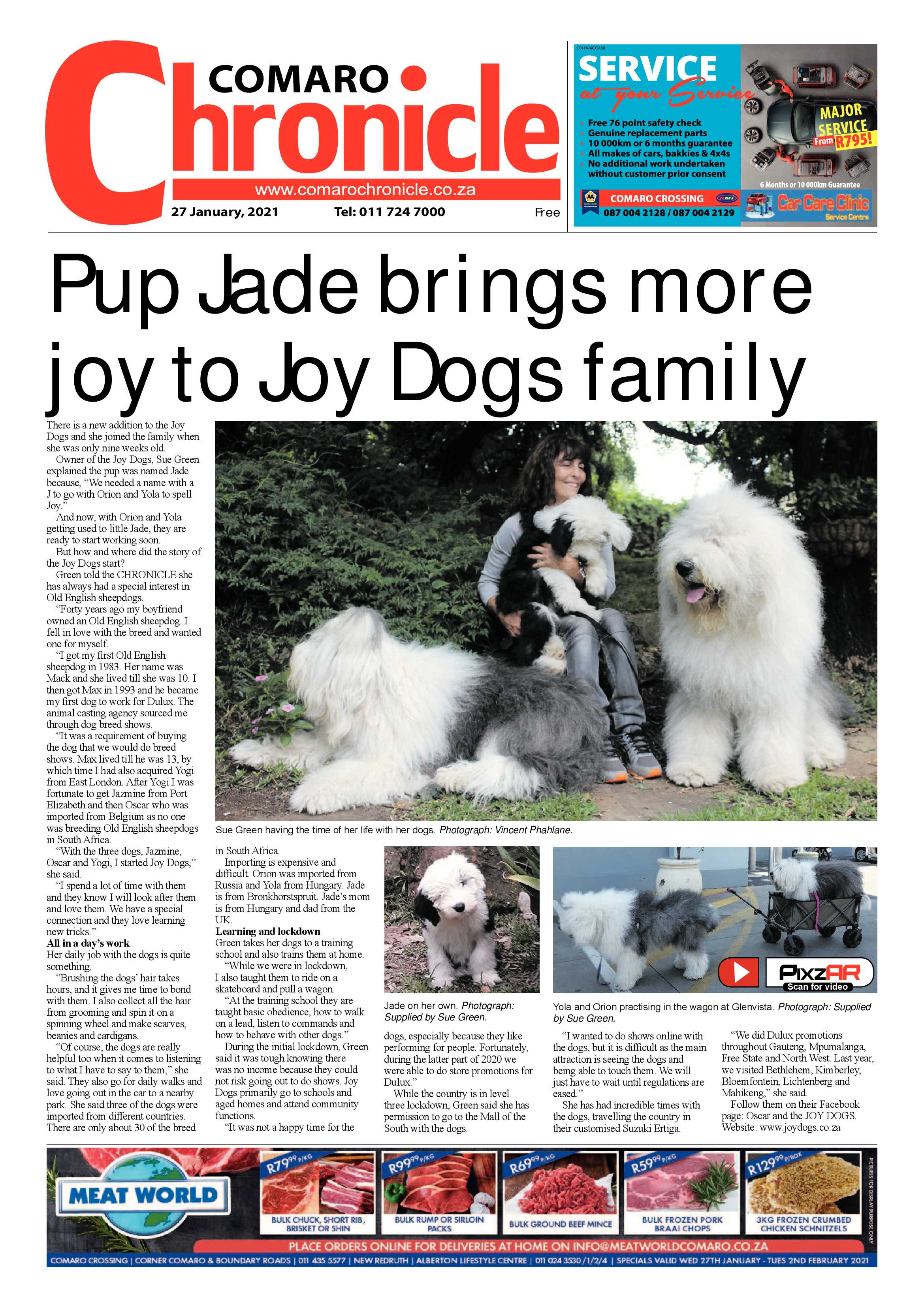 Comaro Chronicle 27 January 2021 page 1
