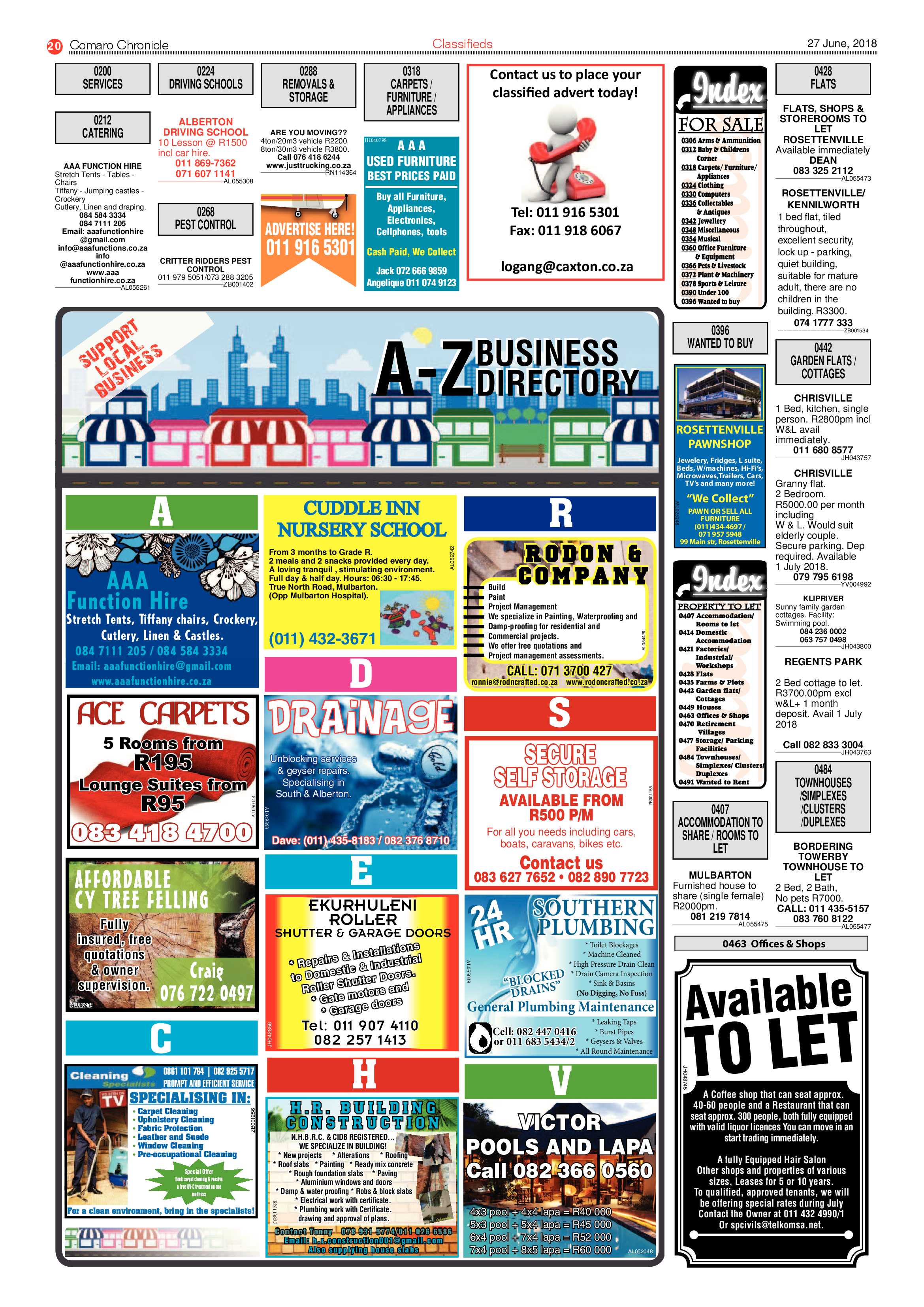 Comaro Chronicle 27 June 2018 page 20