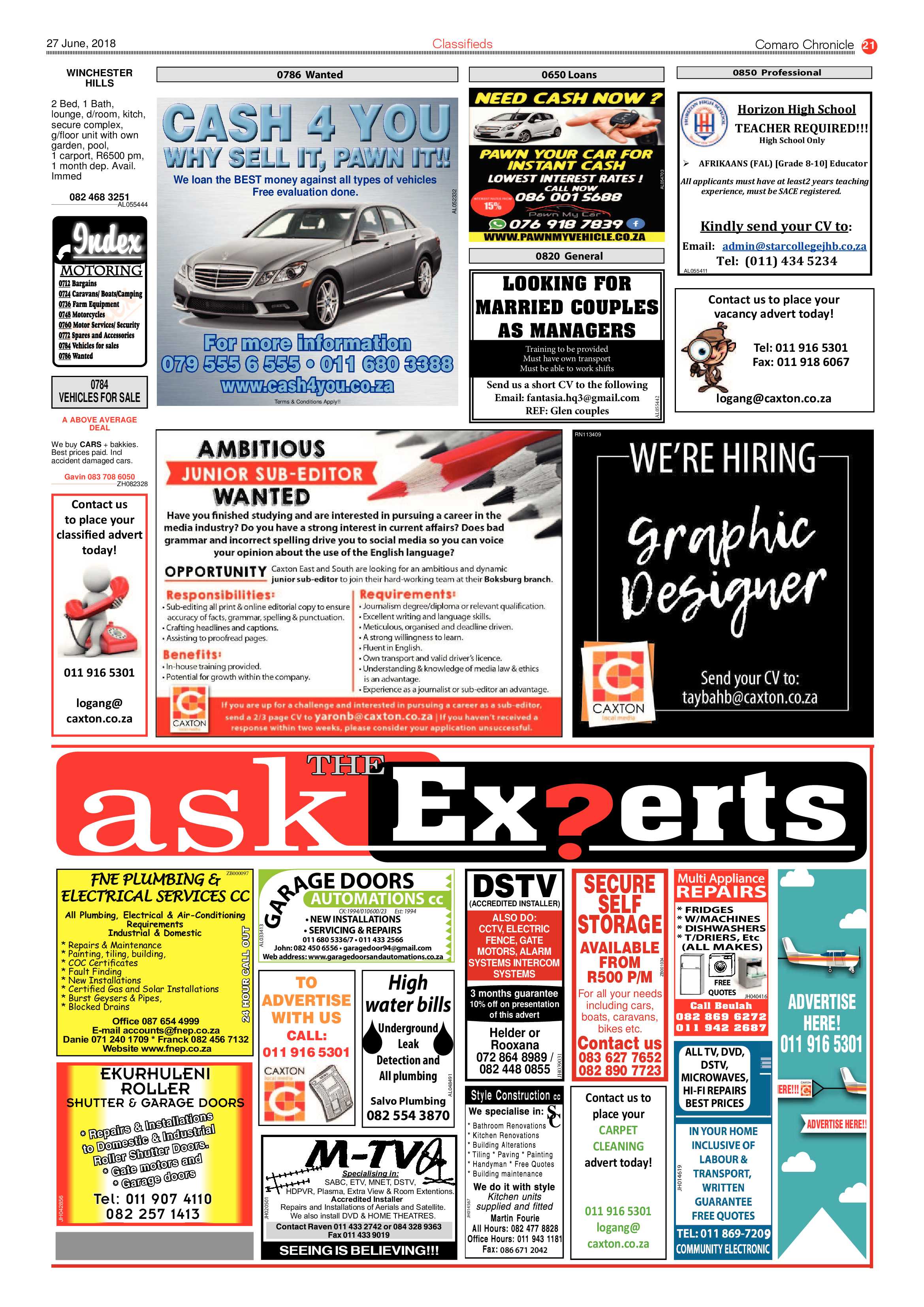 Comaro Chronicle 27 June 2018 page 21