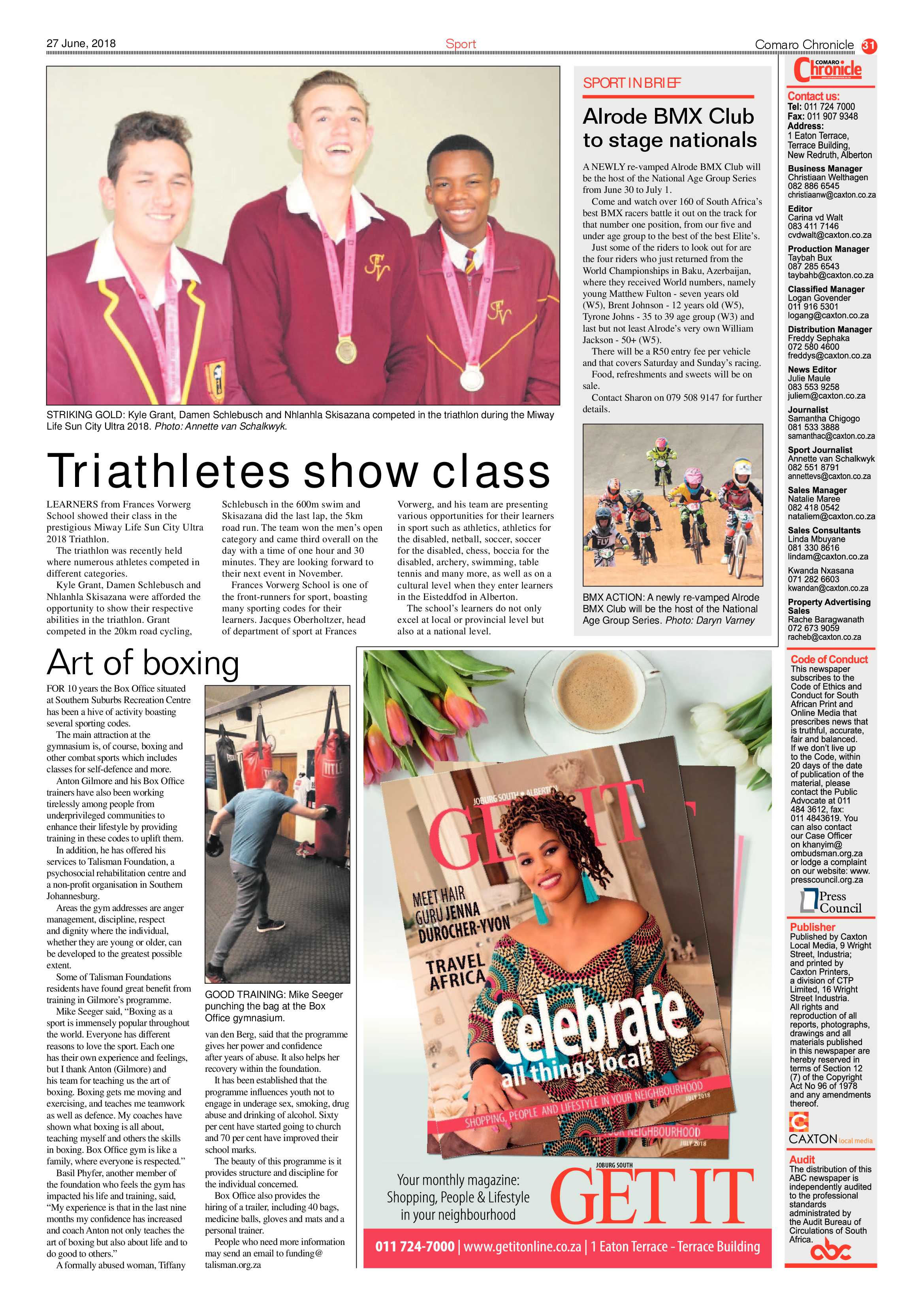 Comaro Chronicle 27 June 2018 page 31