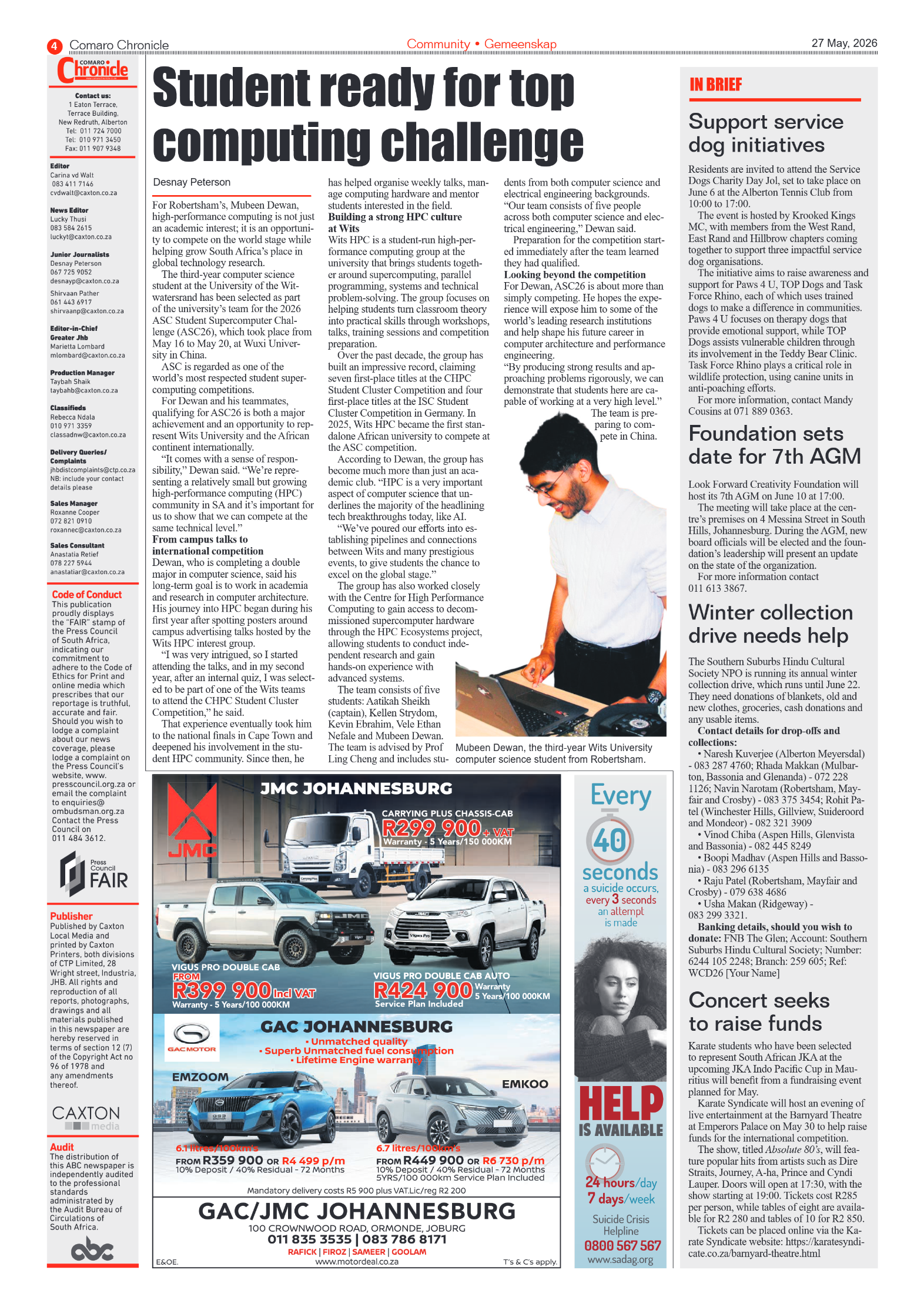 Comaro Chronicle 27 May 2026 page 4