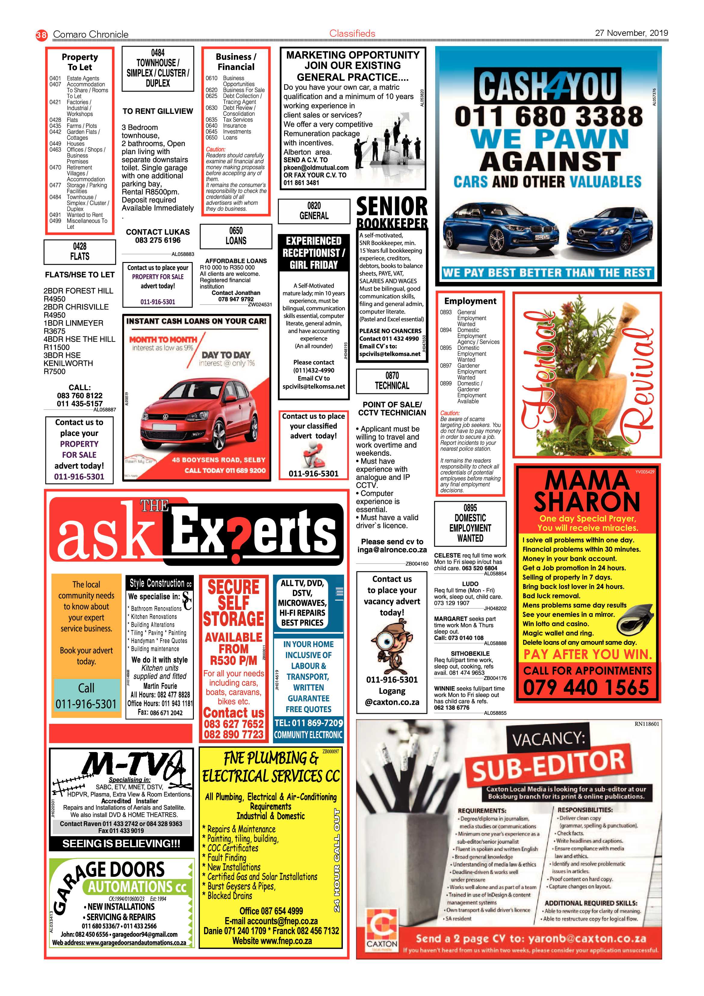 Comaro Chronicle 27 November 2019 page 38