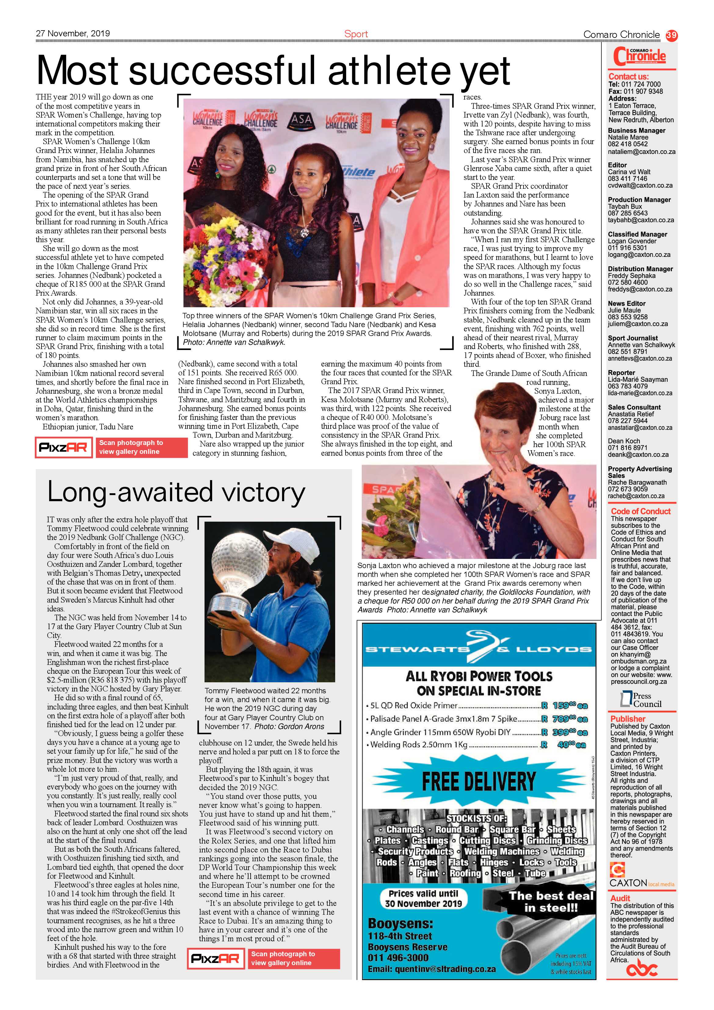 Comaro Chronicle 27 November 2019 page 39