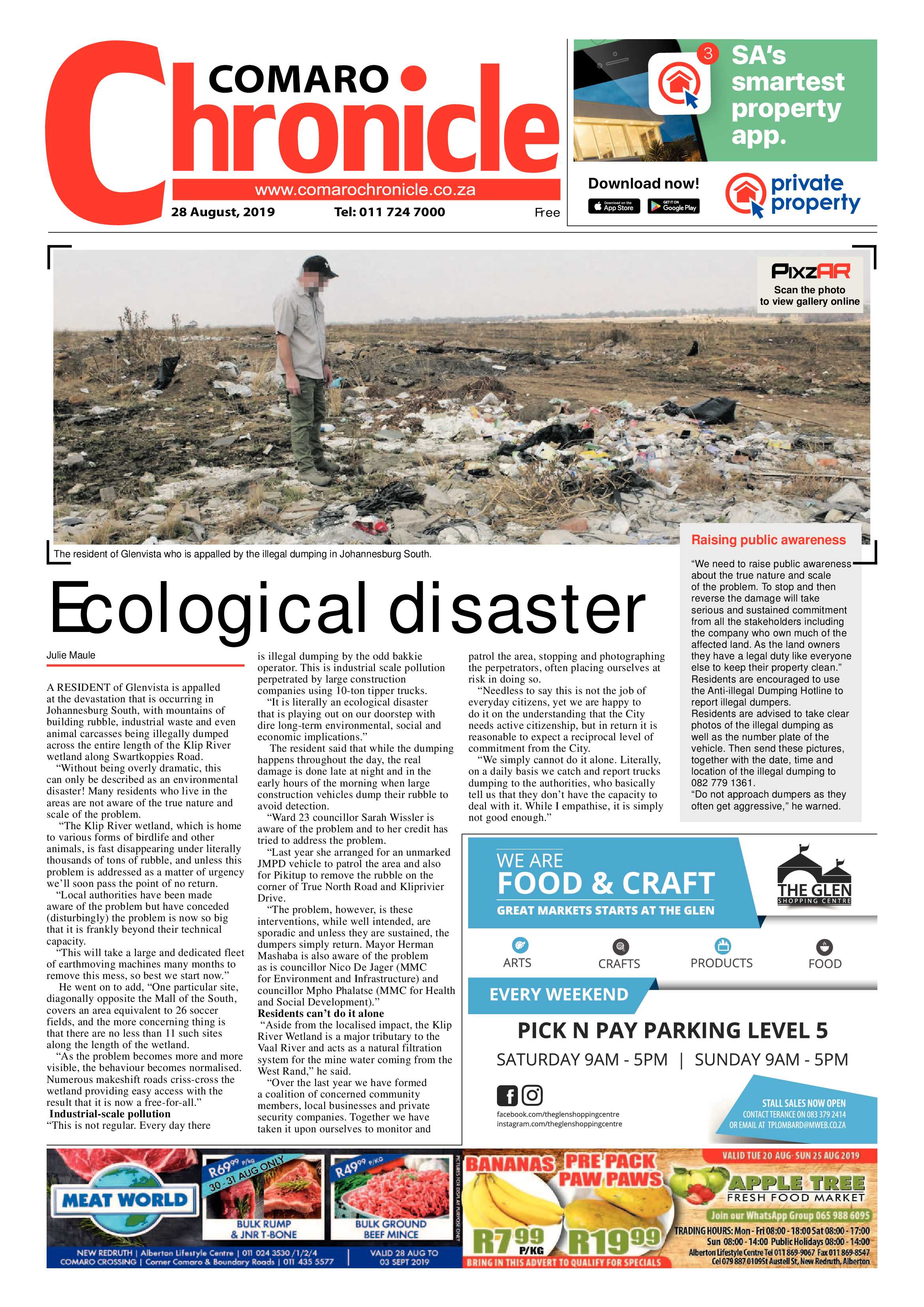 Comaro Chronicle 28 August 2019 page 1