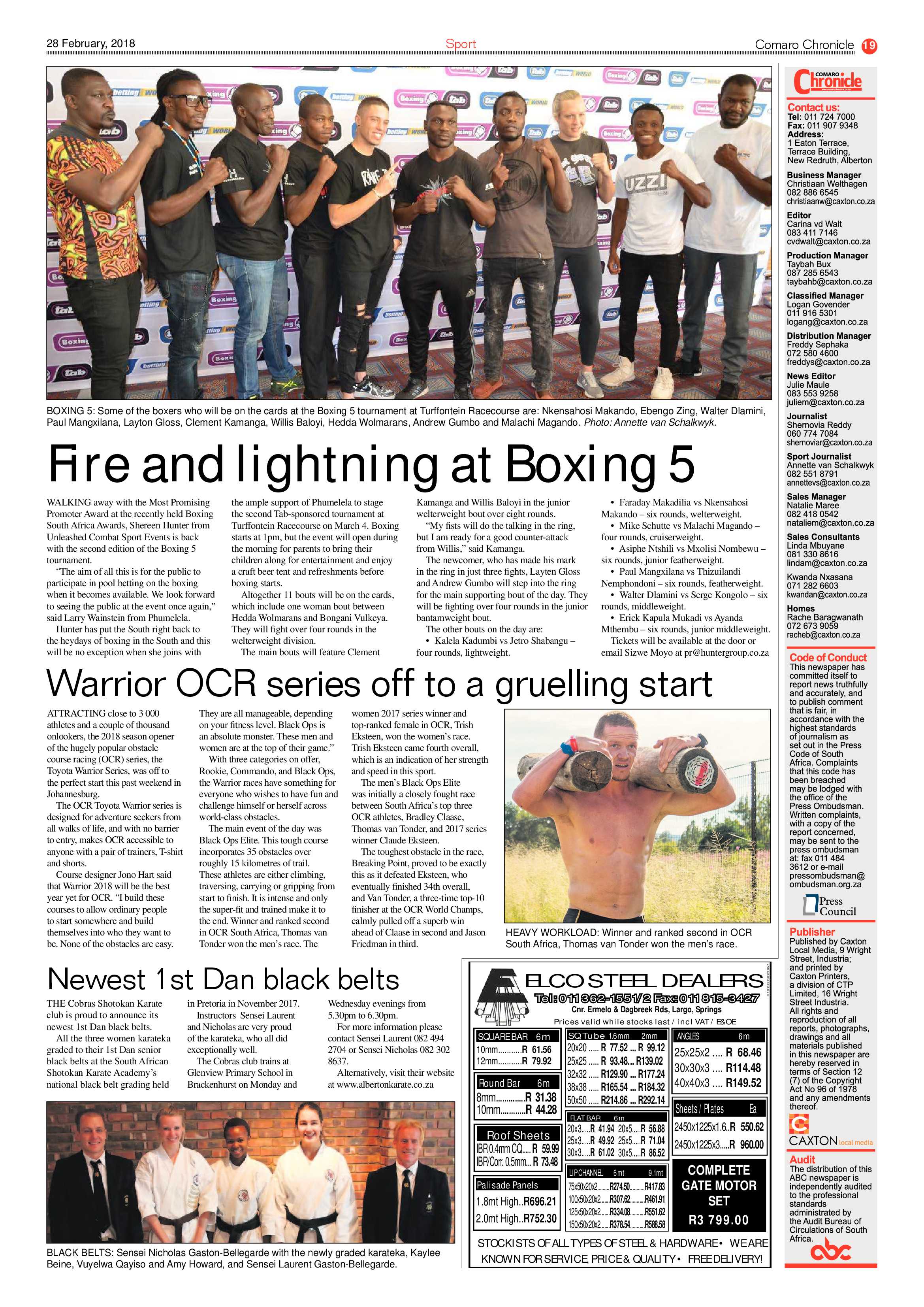 Comaro Chronicle 28 February 2018 page 19