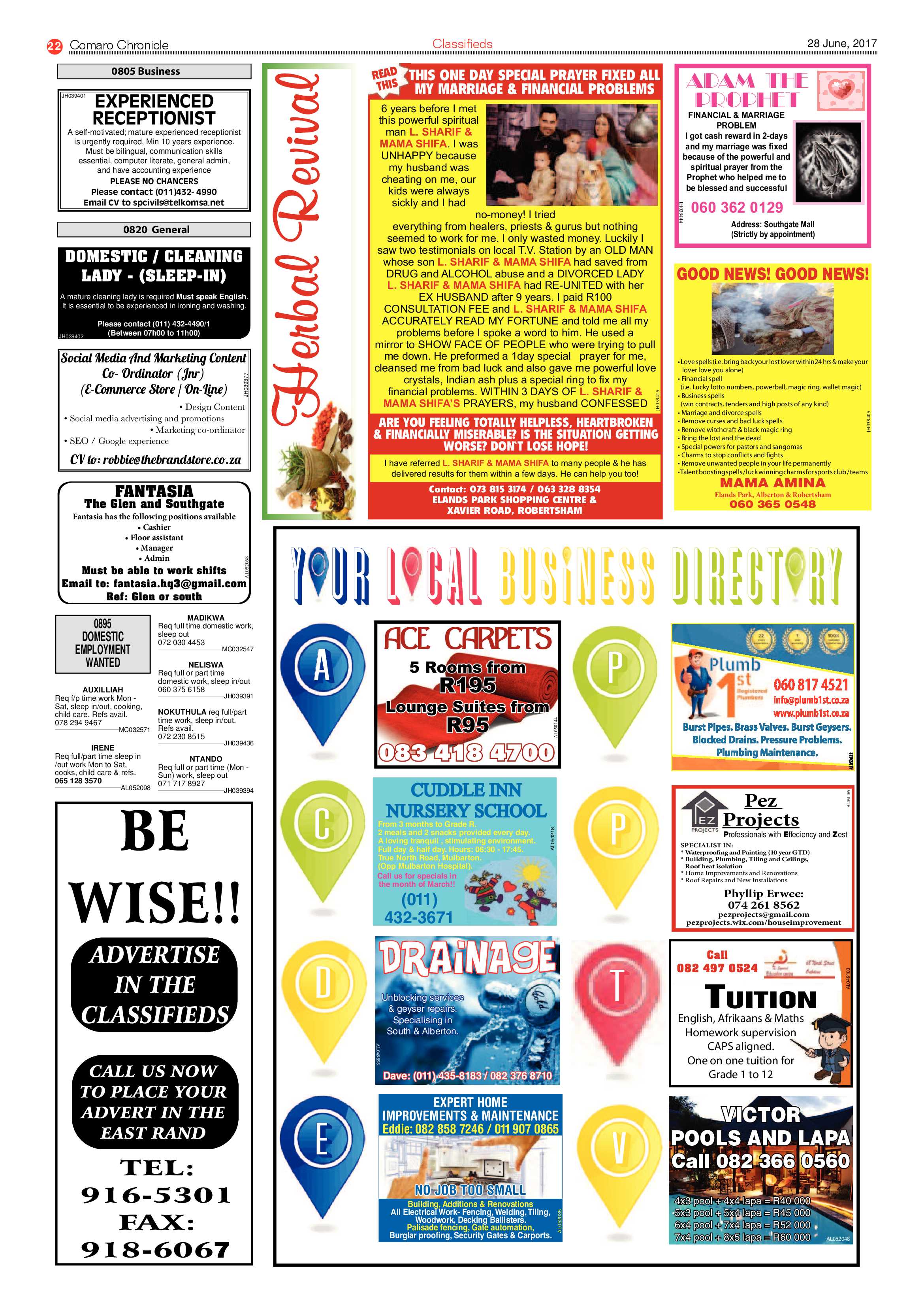 Comaro Chronicle 28 June 2017 page 22