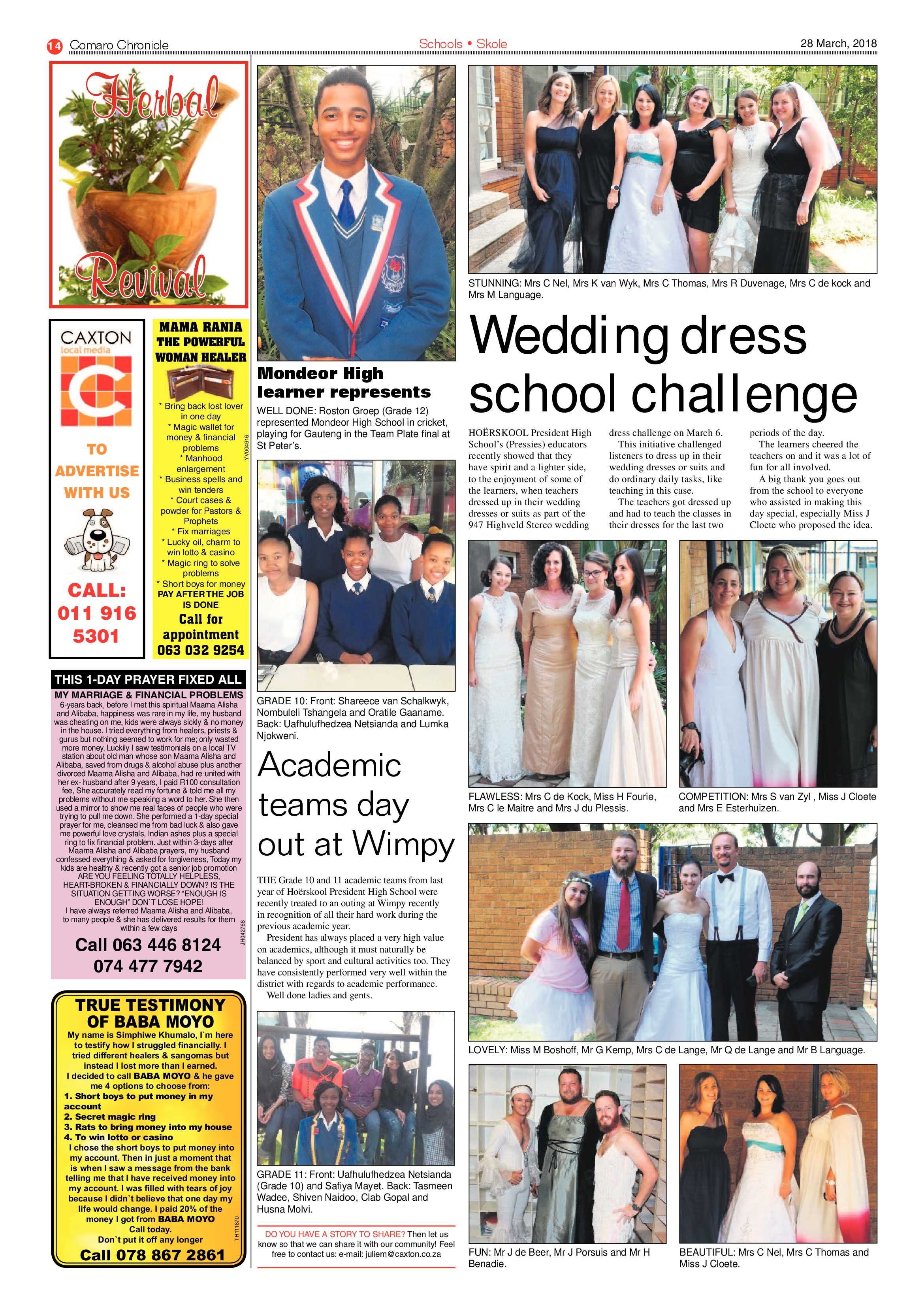 Comaro Chronicle 28 March 2018 page 14