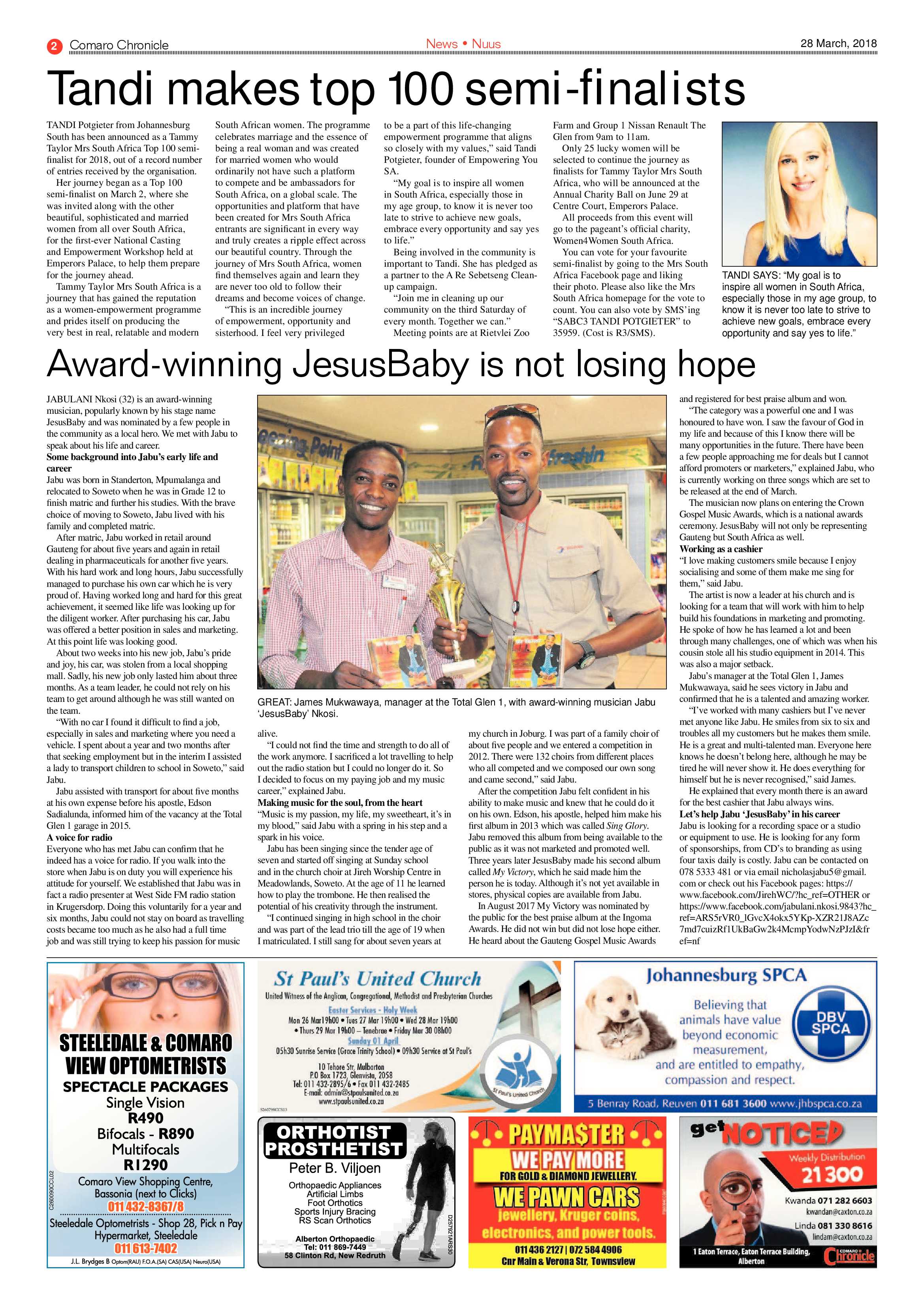 Comaro Chronicle 28 March 2018 page 2