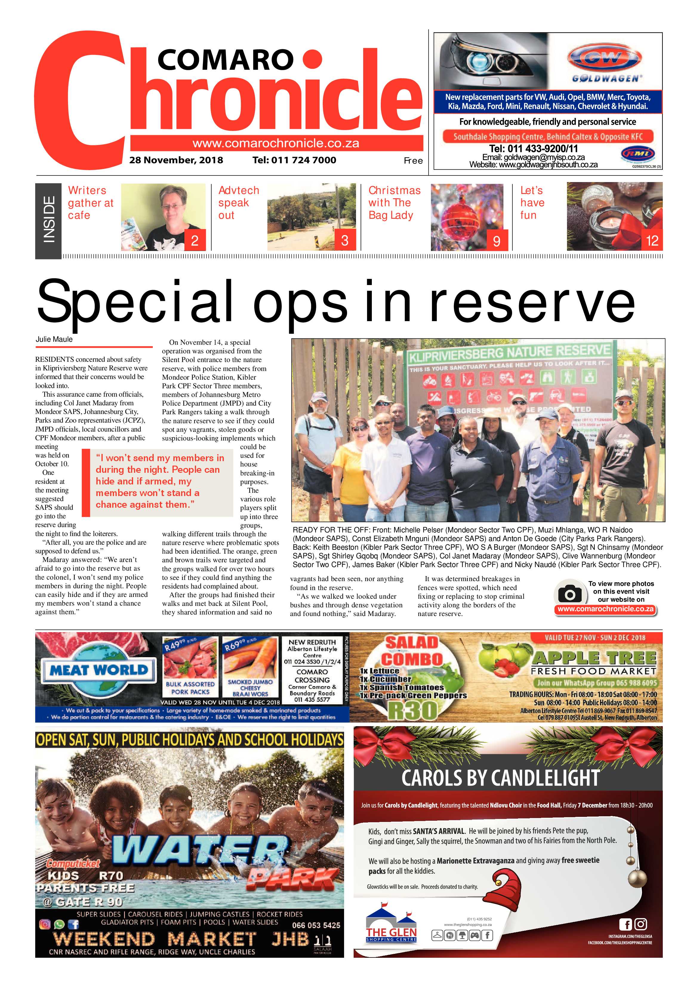 Comaro Chronicle 28 November 2018 page 1