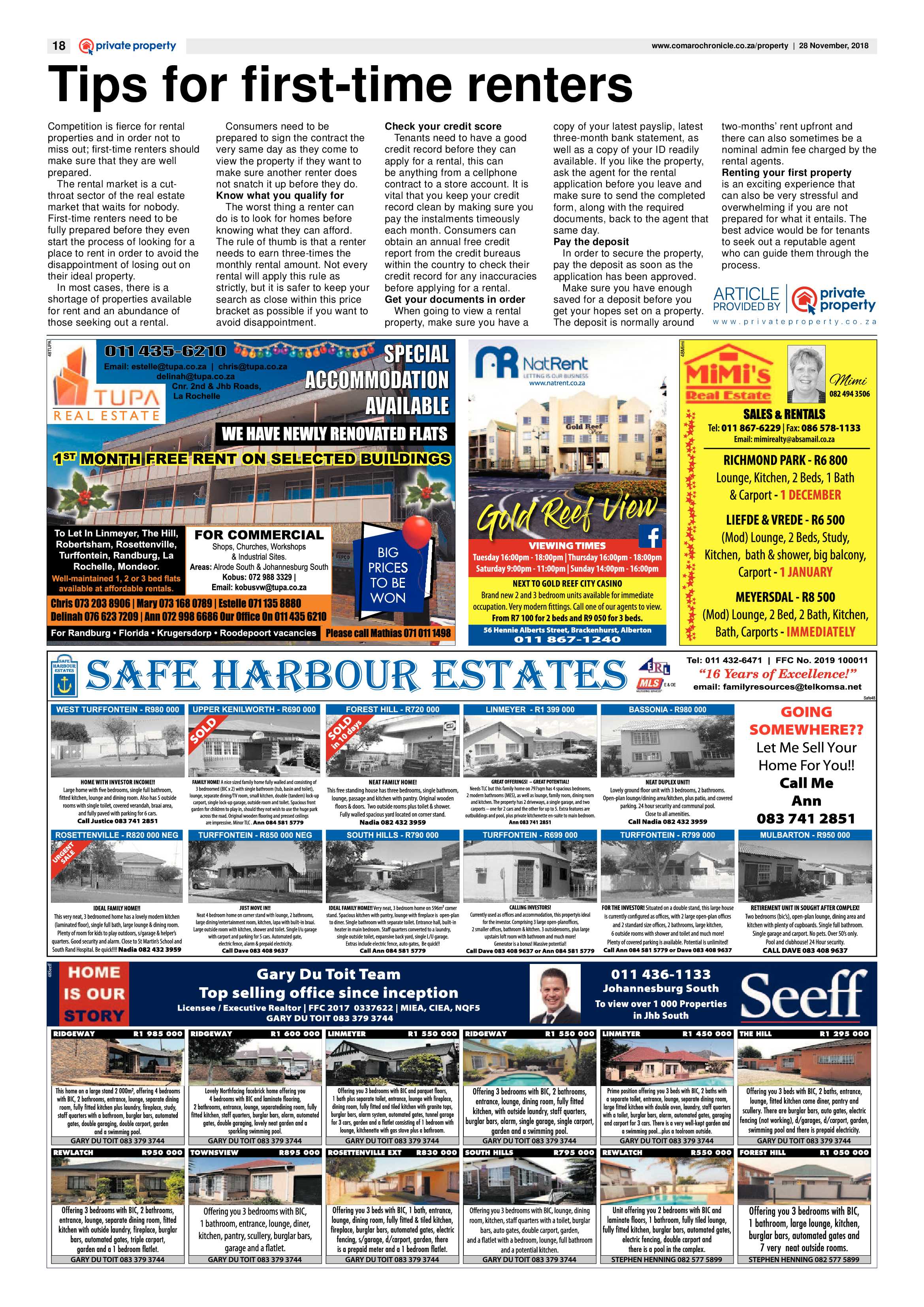 Comaro Chronicle 28 November 2018 page 18