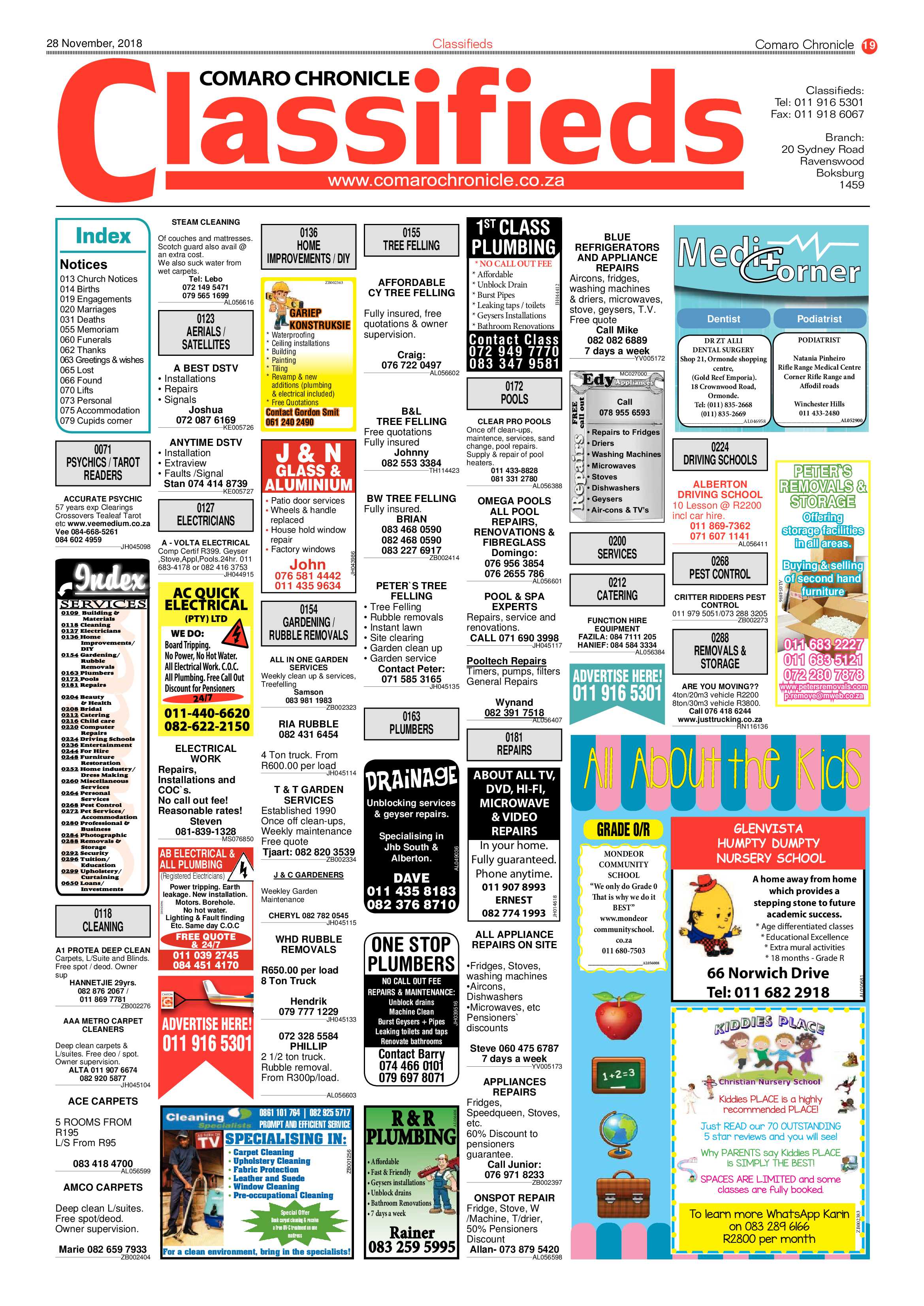 Comaro Chronicle 28 November 2018 page 19