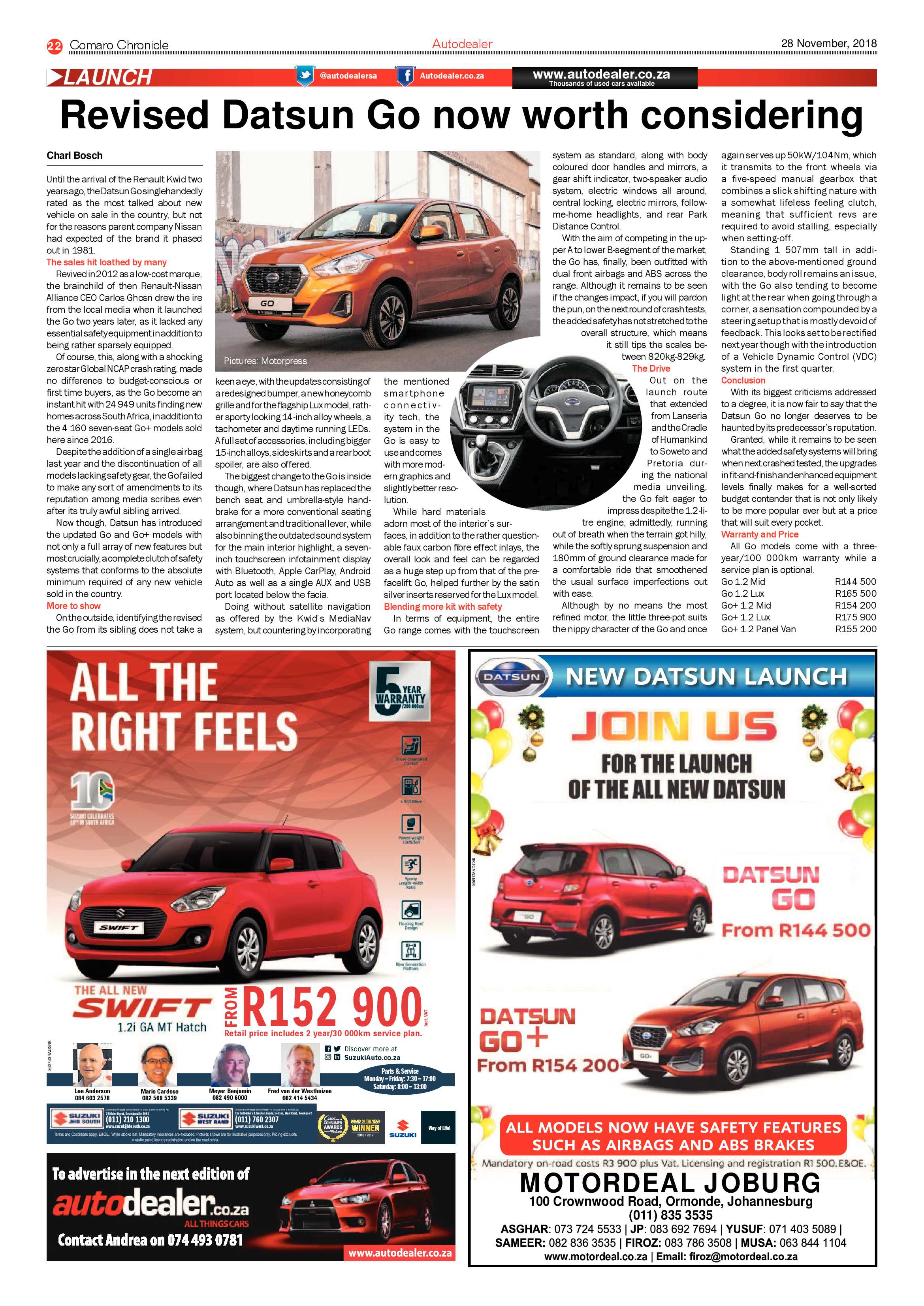 Comaro Chronicle 28 November 2018 page 22