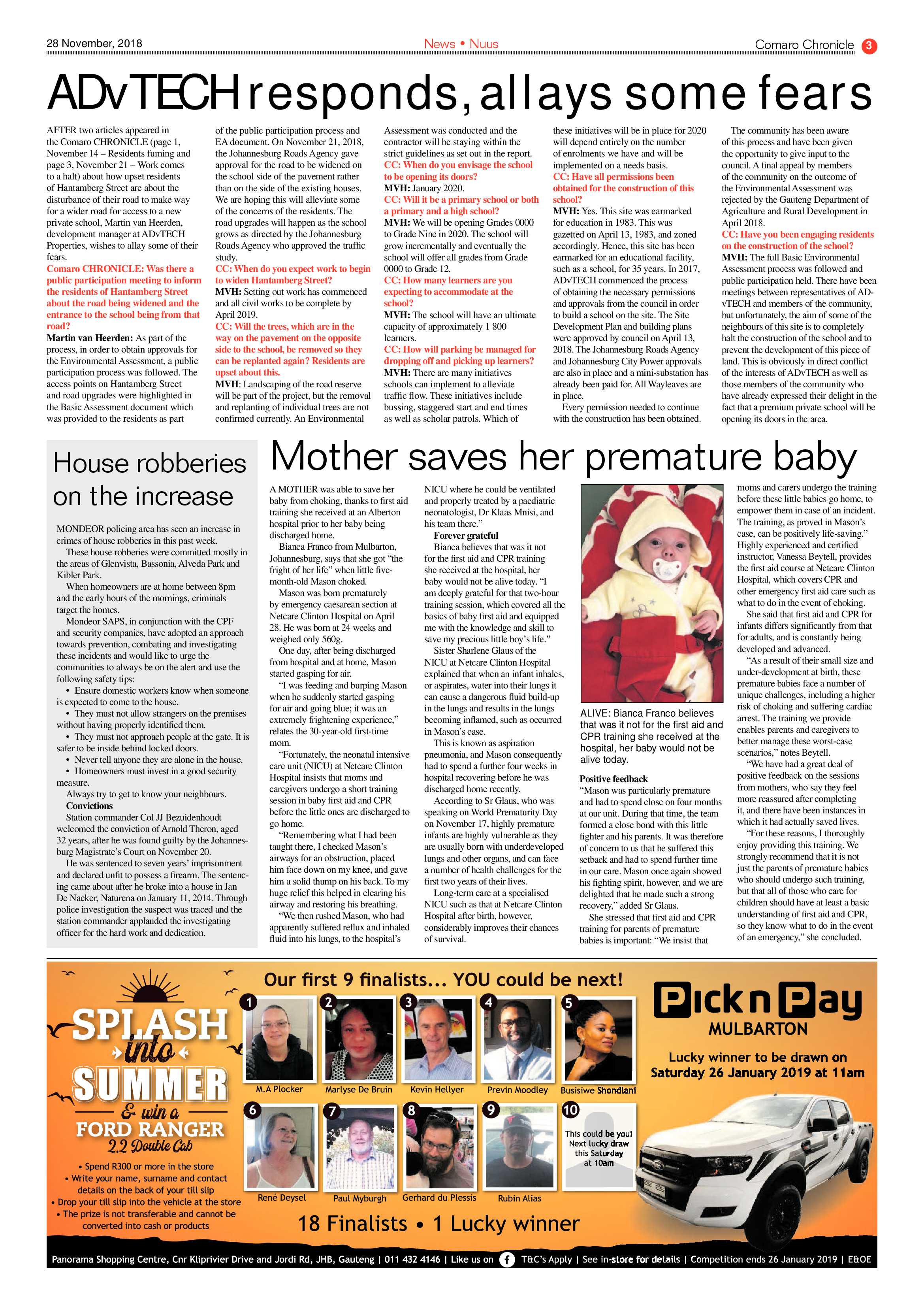 Comaro Chronicle 28 November 2018 page 3