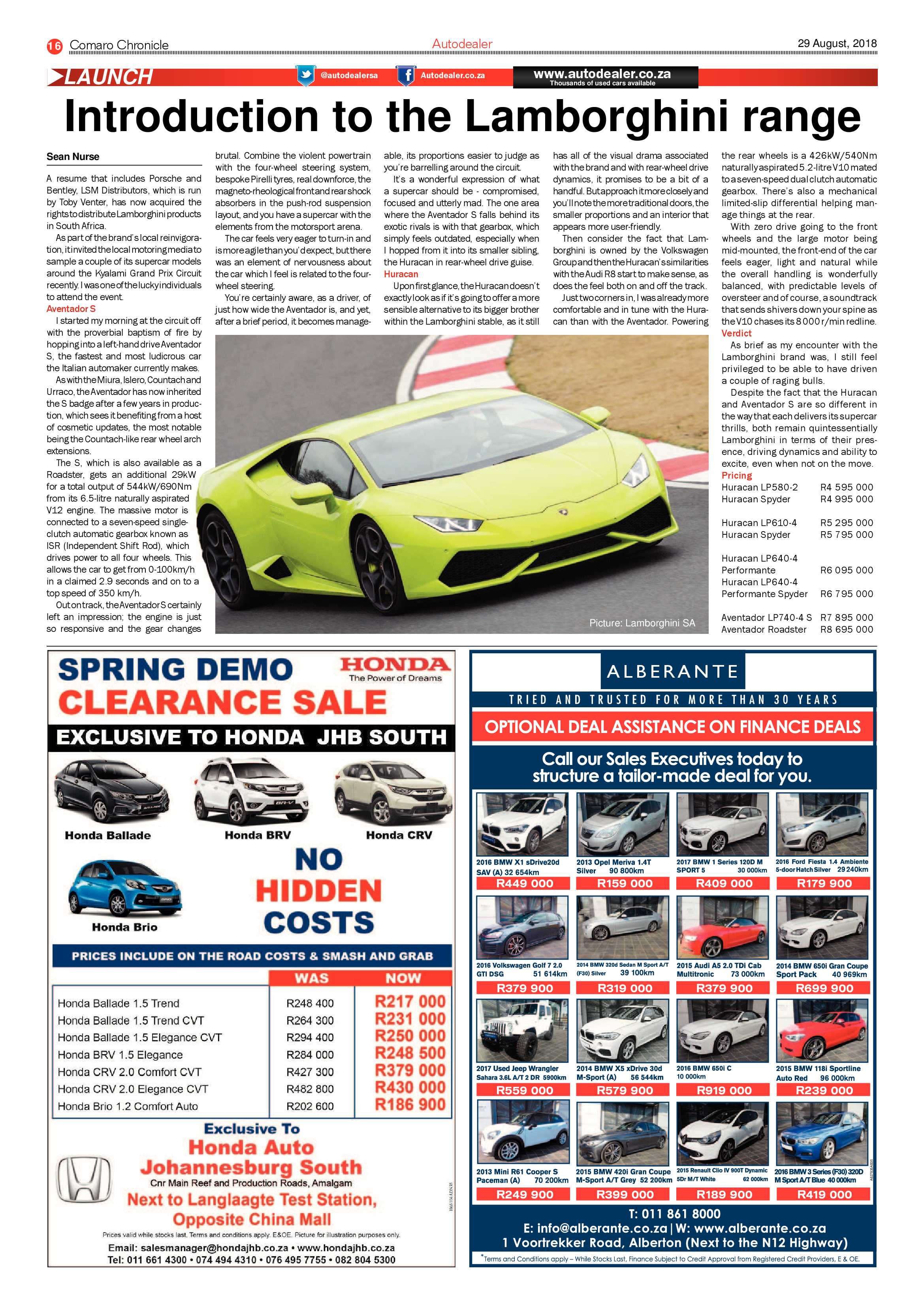 Comaro Chronicle 29 August 2018 page 16