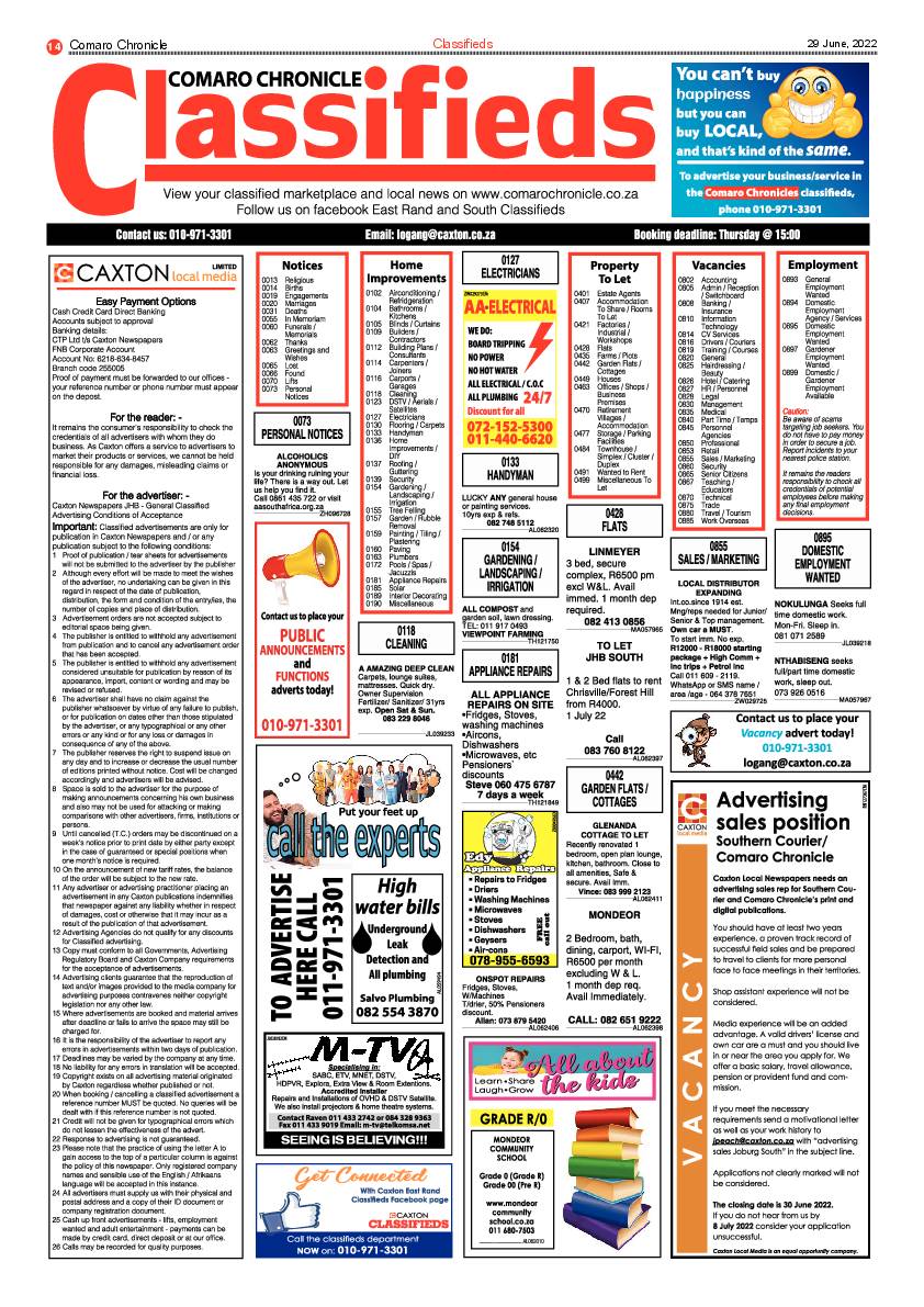 Comaro Chronicle 29 June 2022 page 16
