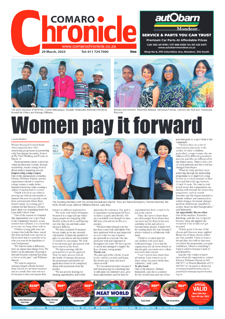 Comaro Chronicle 29 March 2023 page 1