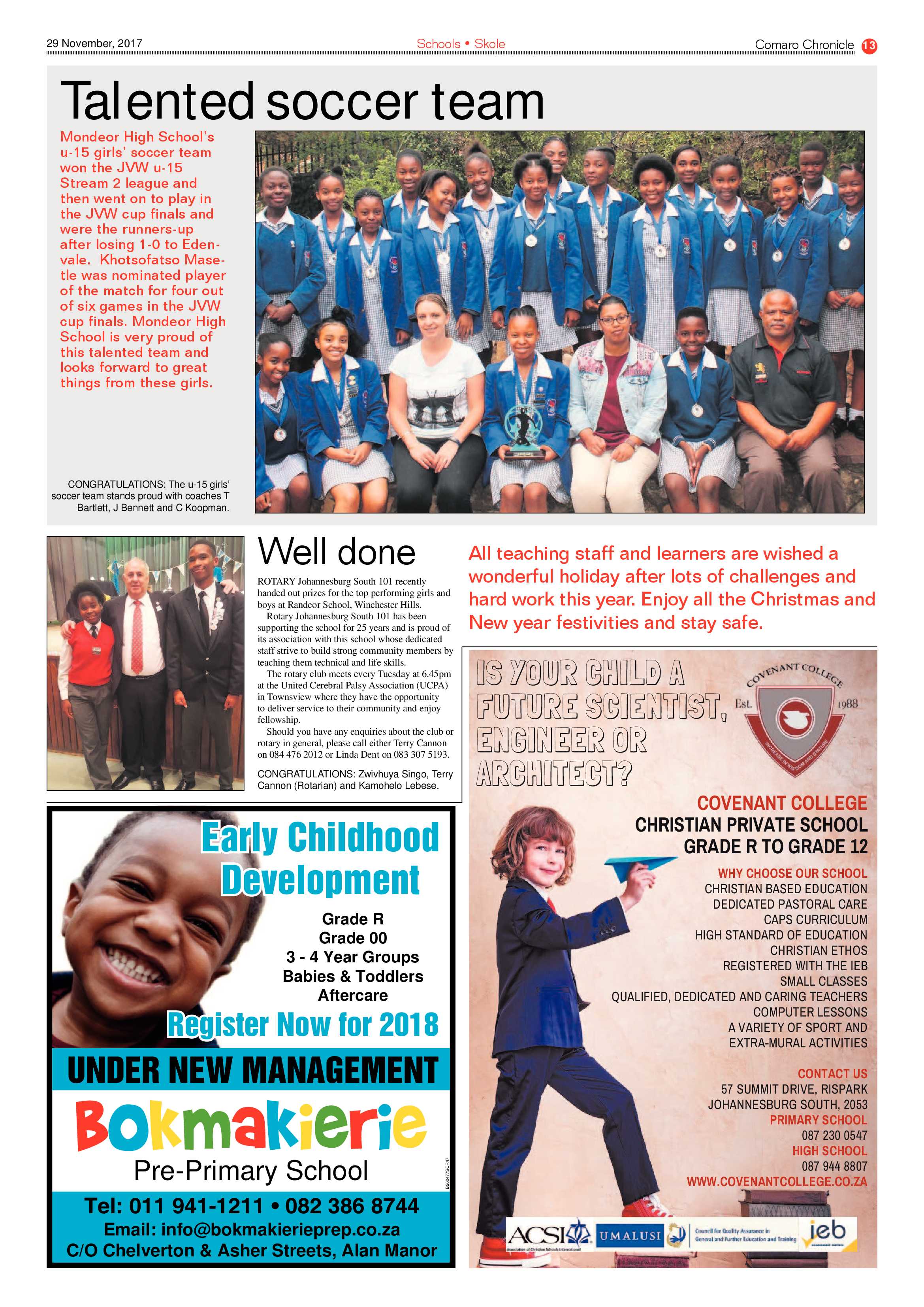 Comaro Chronicle 29 November 2017 page 13