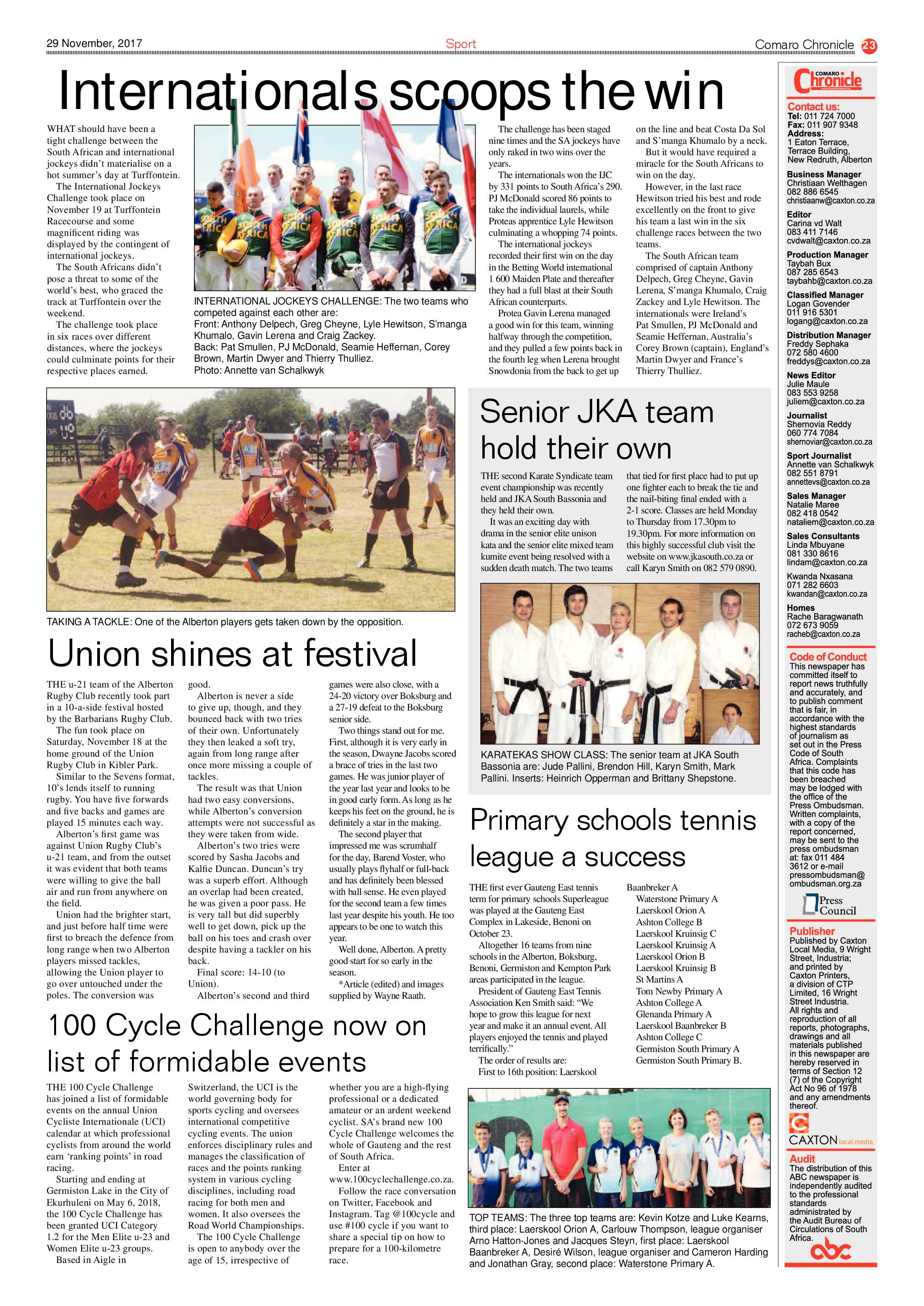 Comaro Chronicle 29 November 2017 page 23