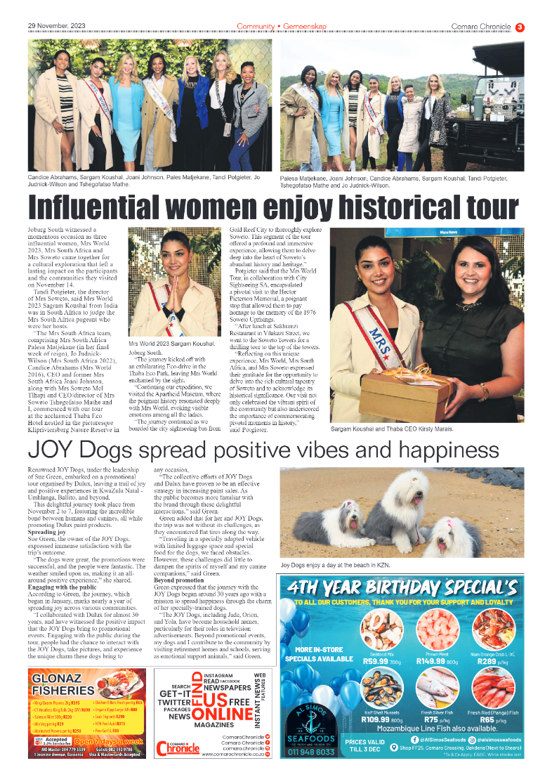 Comaro Chronicle 29 November 2023 page 3