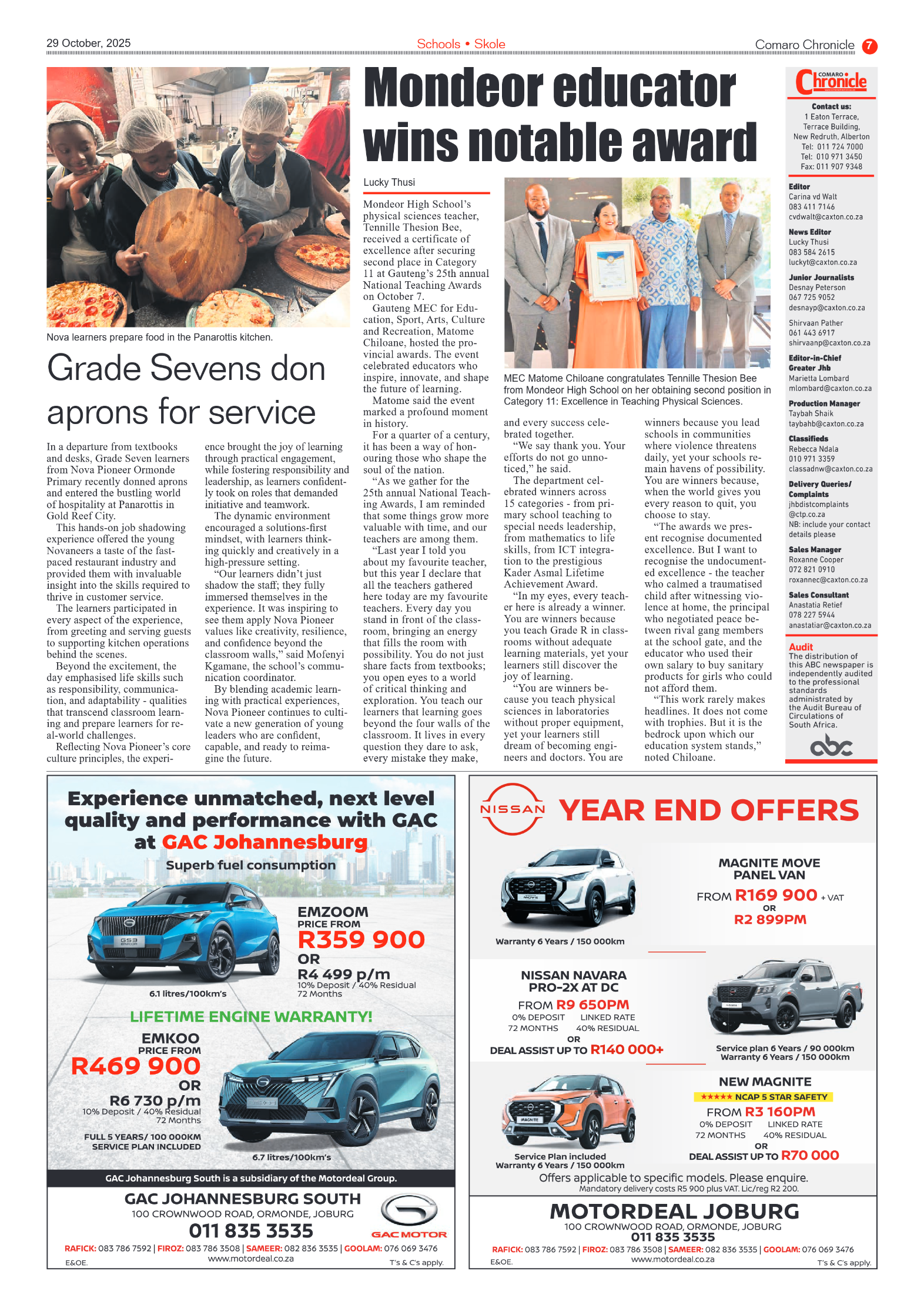 Comaro Chronicle 29 October 2025 page 7