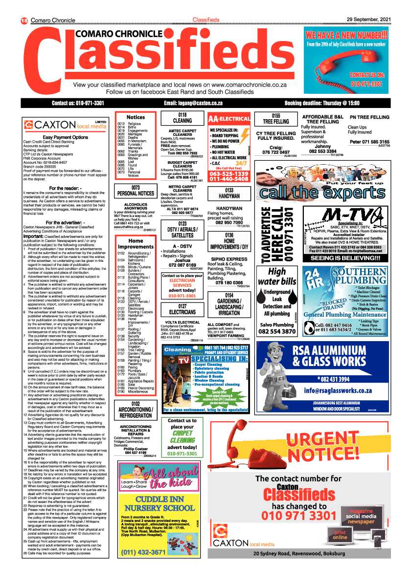 Comaro Chronicle 29 September 2021 page 20
