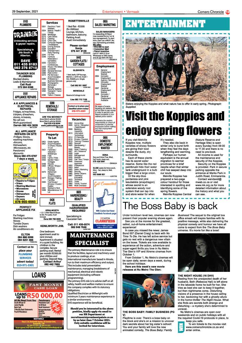 Comaro Chronicle 29 September 2021 page 21
