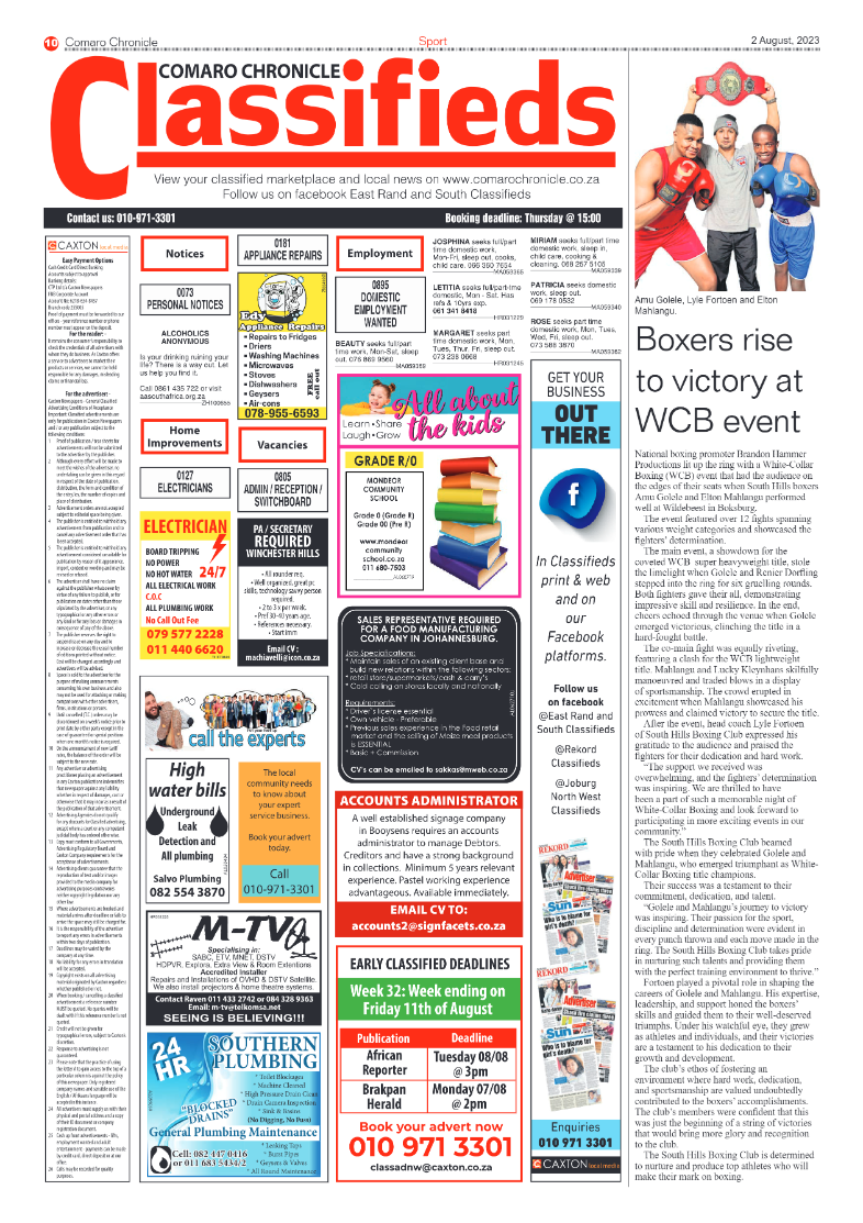 Comaro Chronicle 2 August 2023 page 10