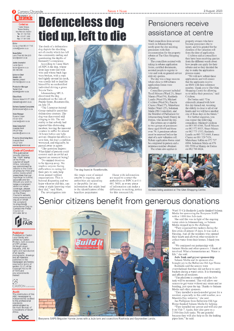 Comaro Chronicle 2 August 2023 page 2