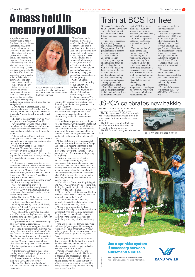Comaro Chronicle 2 Nov 2022 page 5