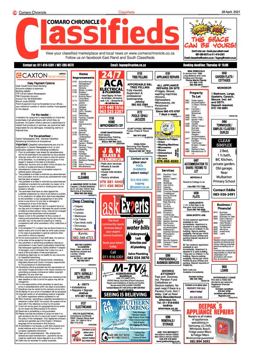 Comaro Chronicle 30 April 2021 page 18