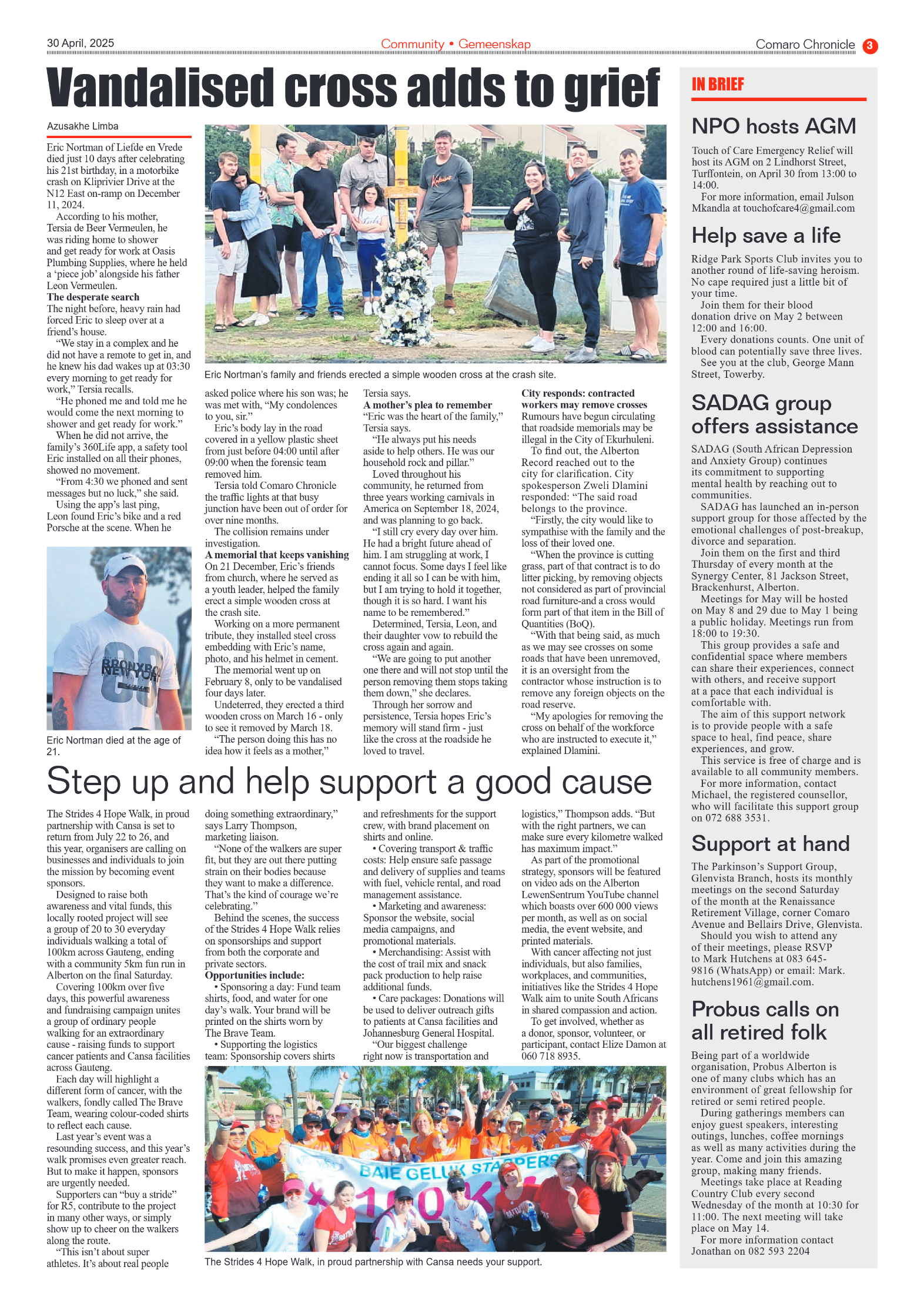 Comaro Chronicle 30 April 2025 page 3
