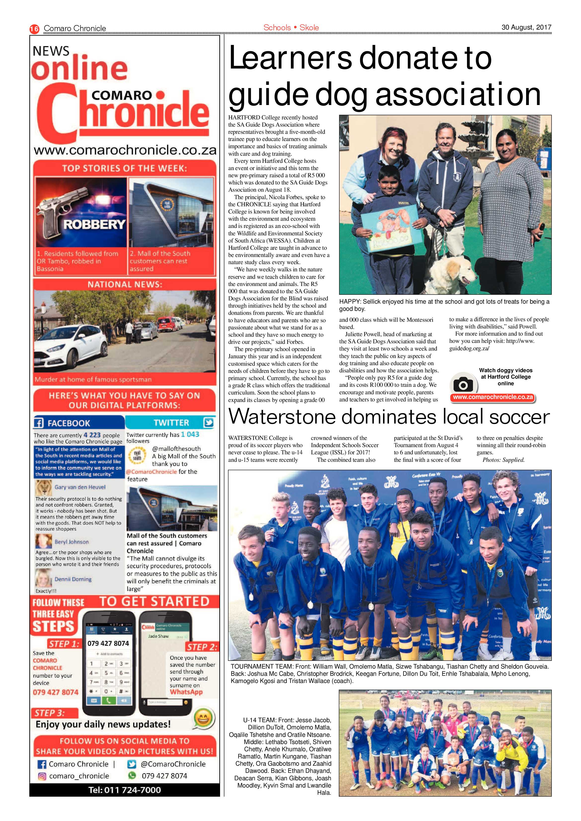 Comaro Chronicle 30 August 2017 page 16