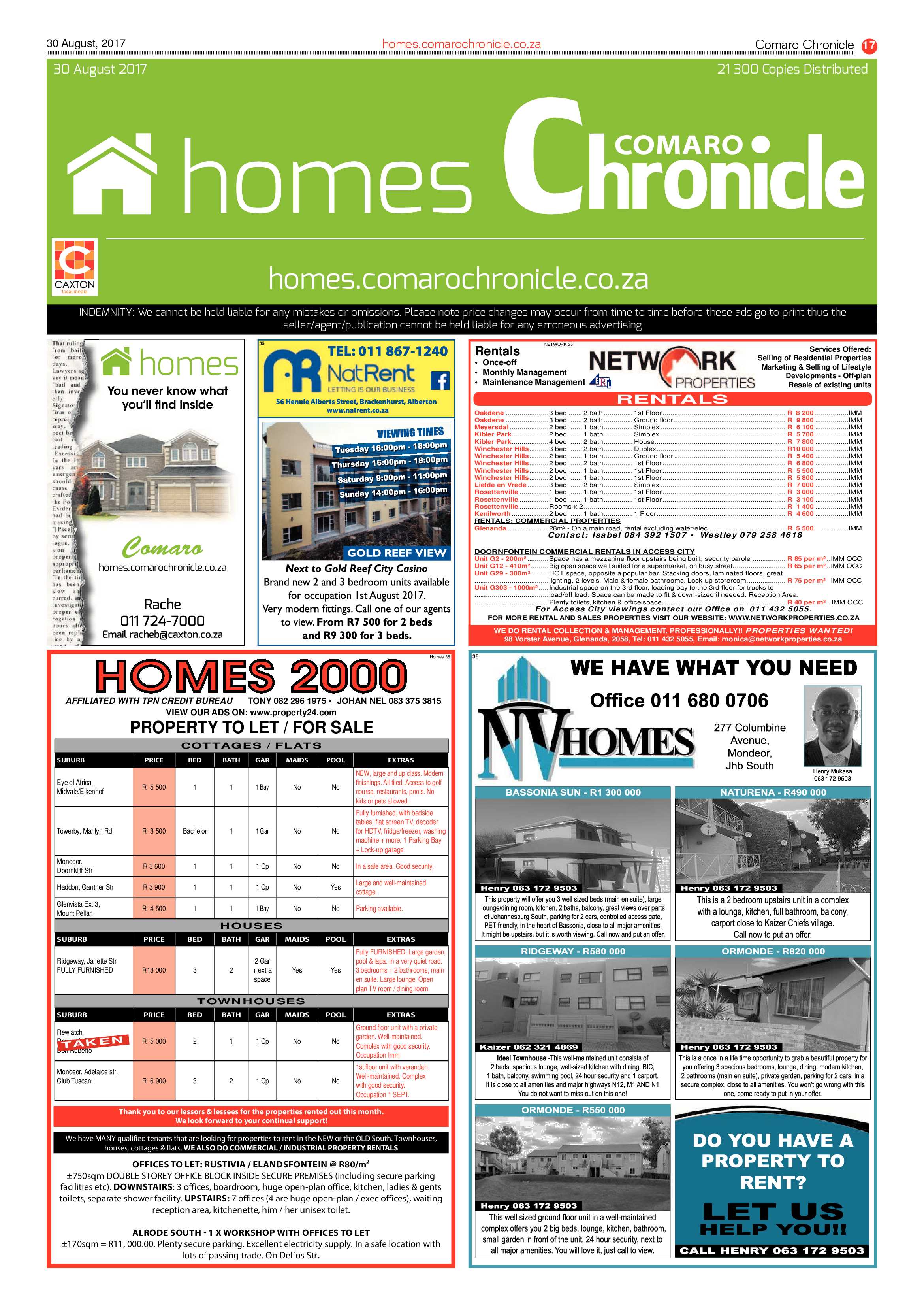 Comaro Chronicle 30 August 2017 page 17