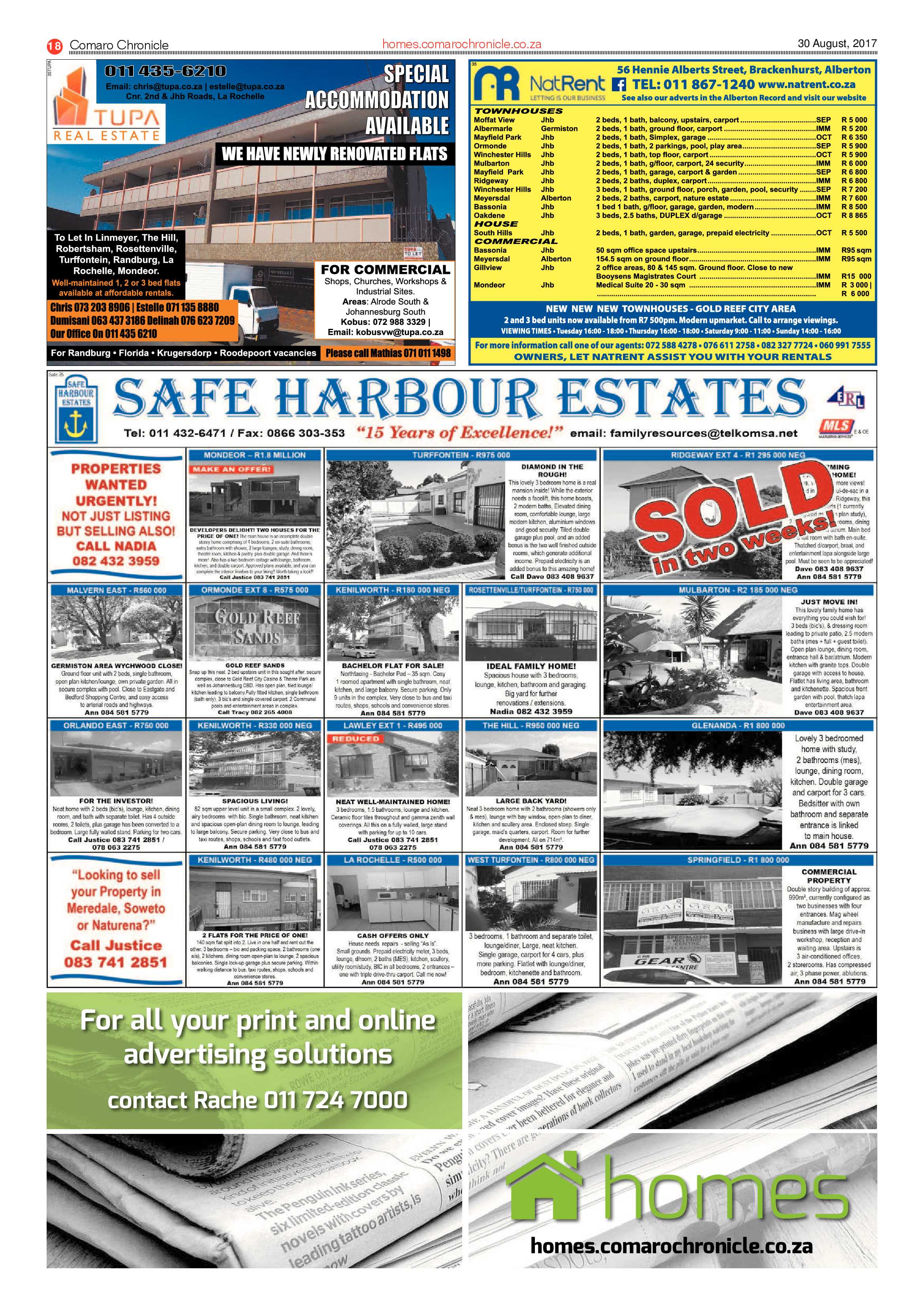 Comaro Chronicle 30 August 2017 page 18