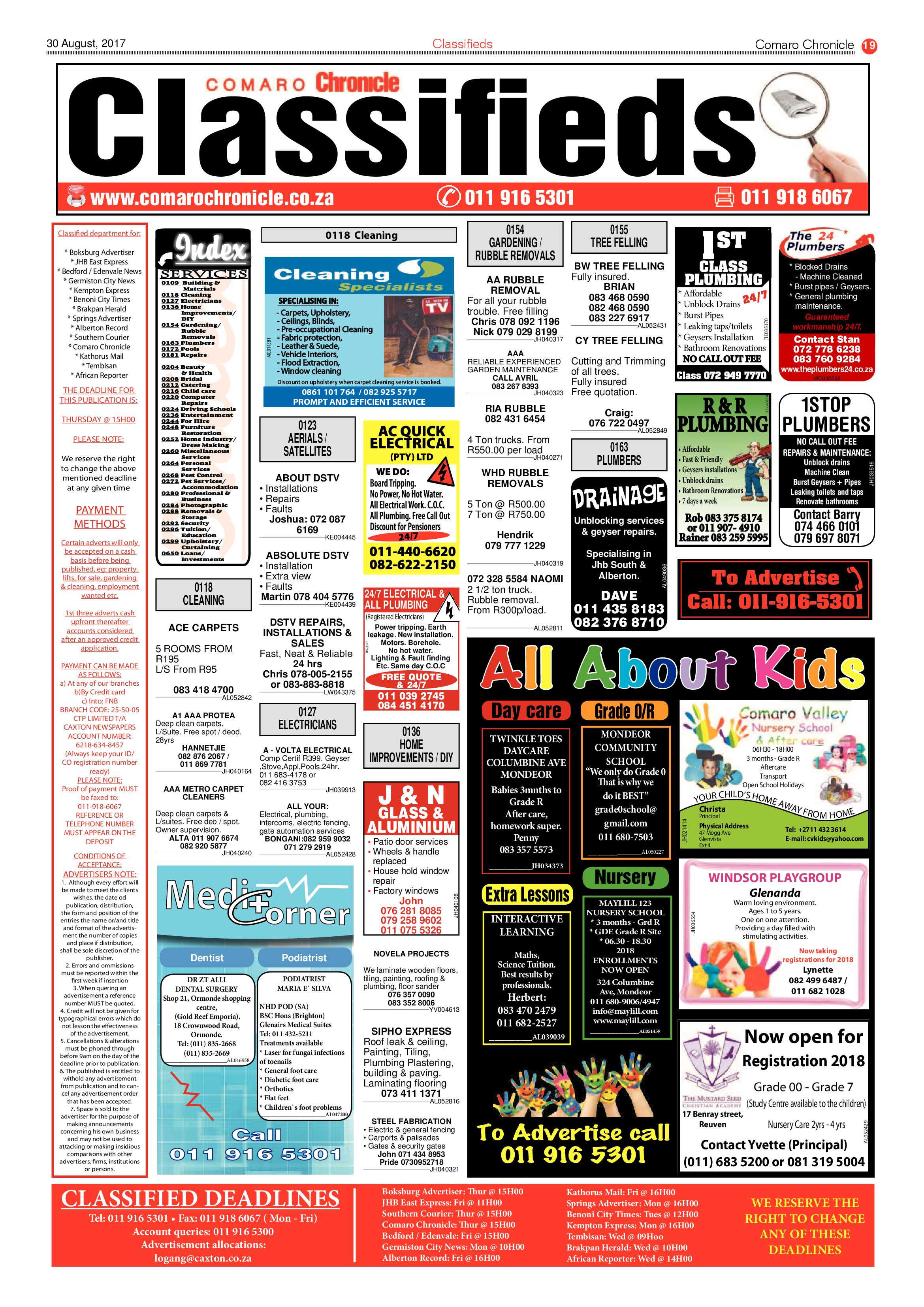 Comaro Chronicle 30 August 2017 page 19